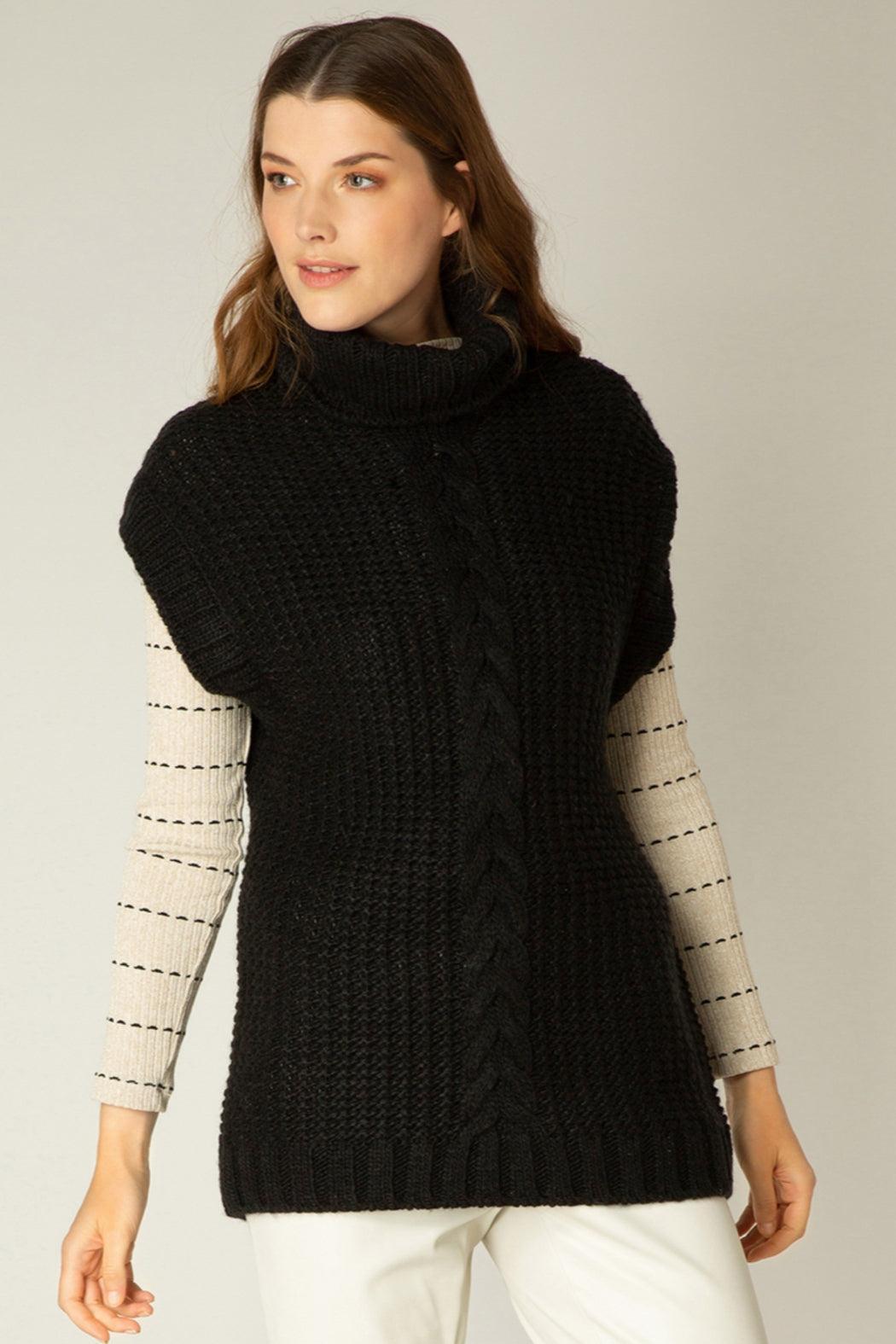Adoree Turtleneck Sleeveless Sweater Tunic Product Image