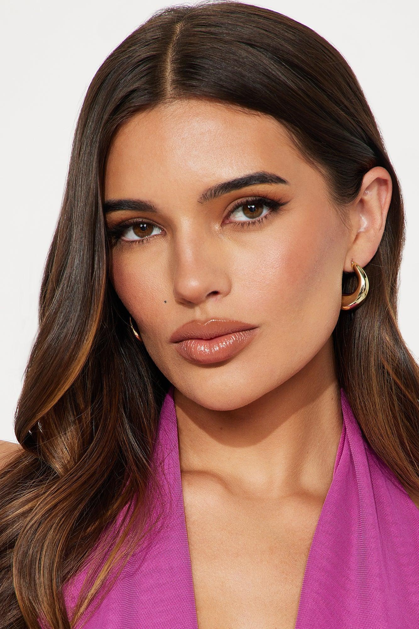 Street Drop Statement Earrings - Gold Product Image