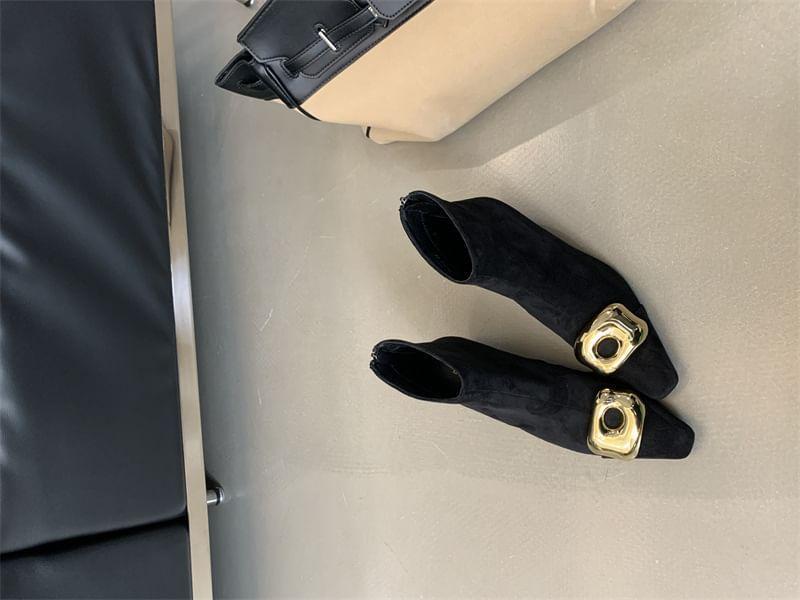 Kitten Heel Pointed Short Boots Product Image