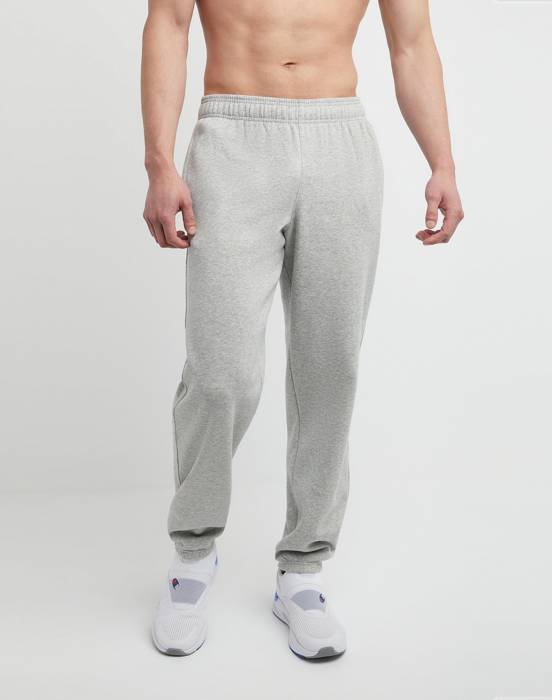 Men's Champion® Cinched Fleece Pants, Size: Medium, Oxford Gray Product Image