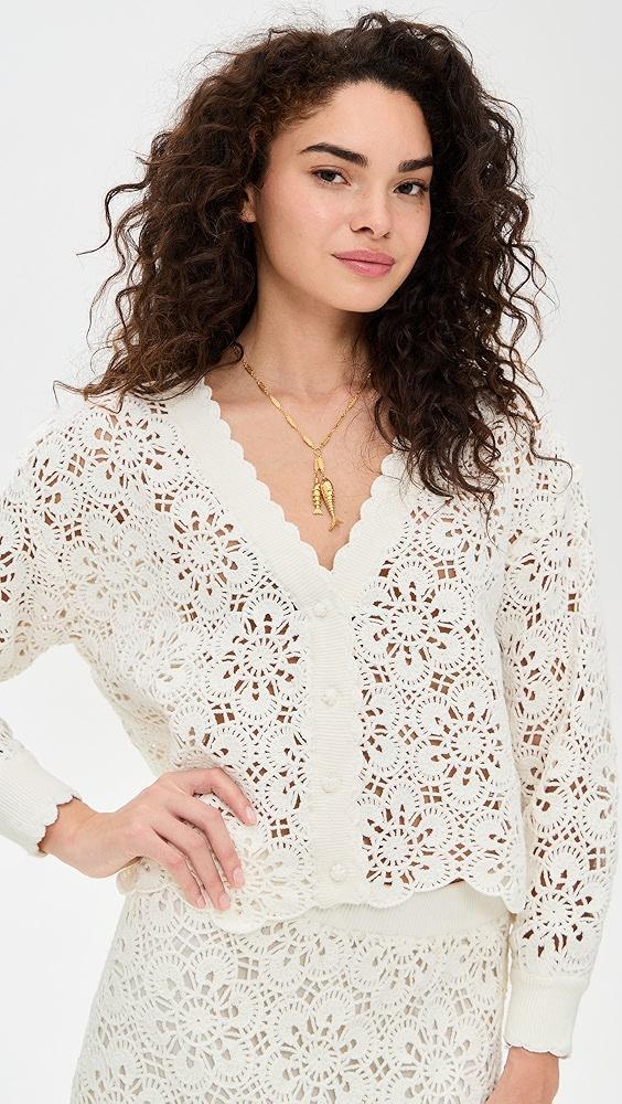 FARM Rio Flower Crochet Cardigan | Shopbop Product Image