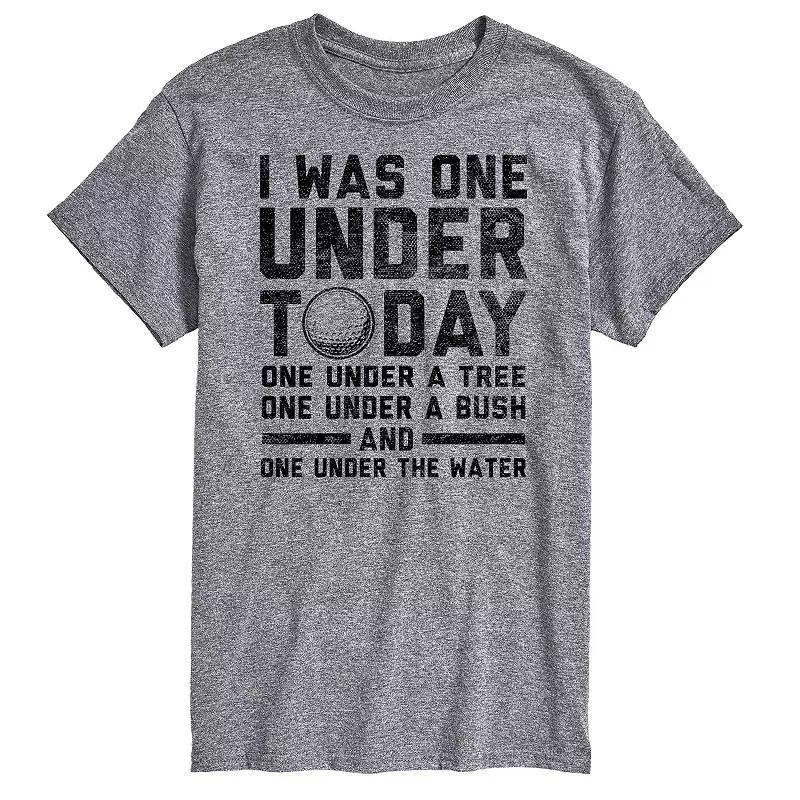 Big & Tall I Was One Under Today Golf Graphic Tee, Mens Product Image