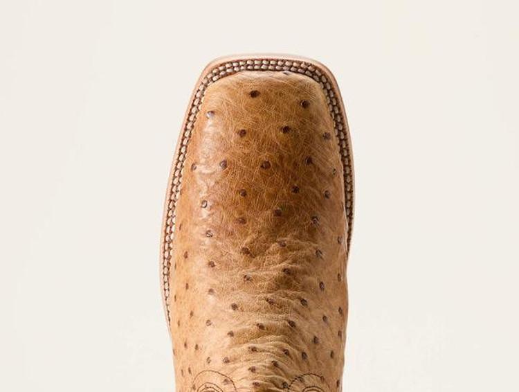 SALE Ariat® Men's Honey Tan Rio FQ Ostrich Square Toe Boots Product Image