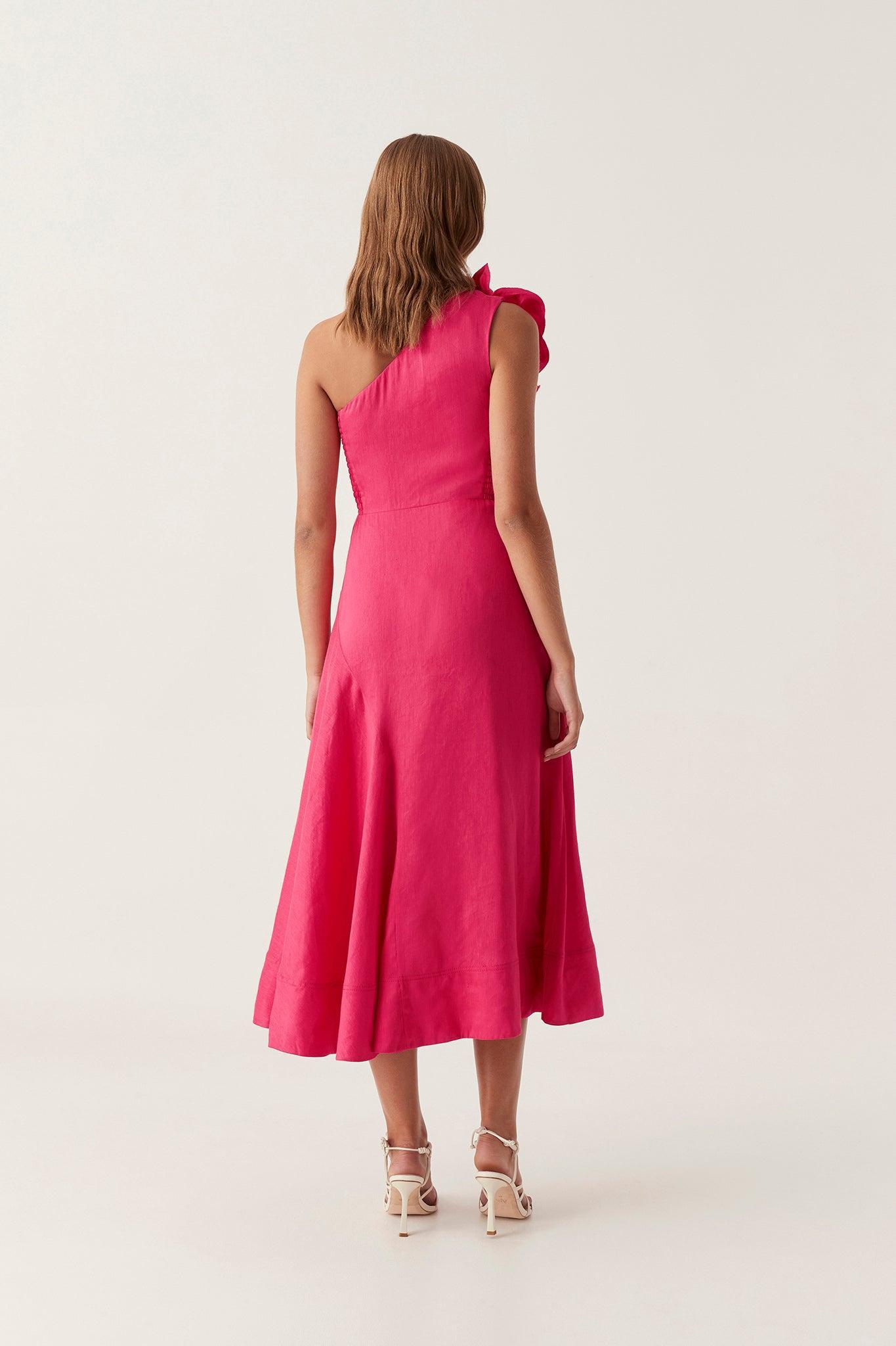 Adelia Ruffle Midi Dress Product Image