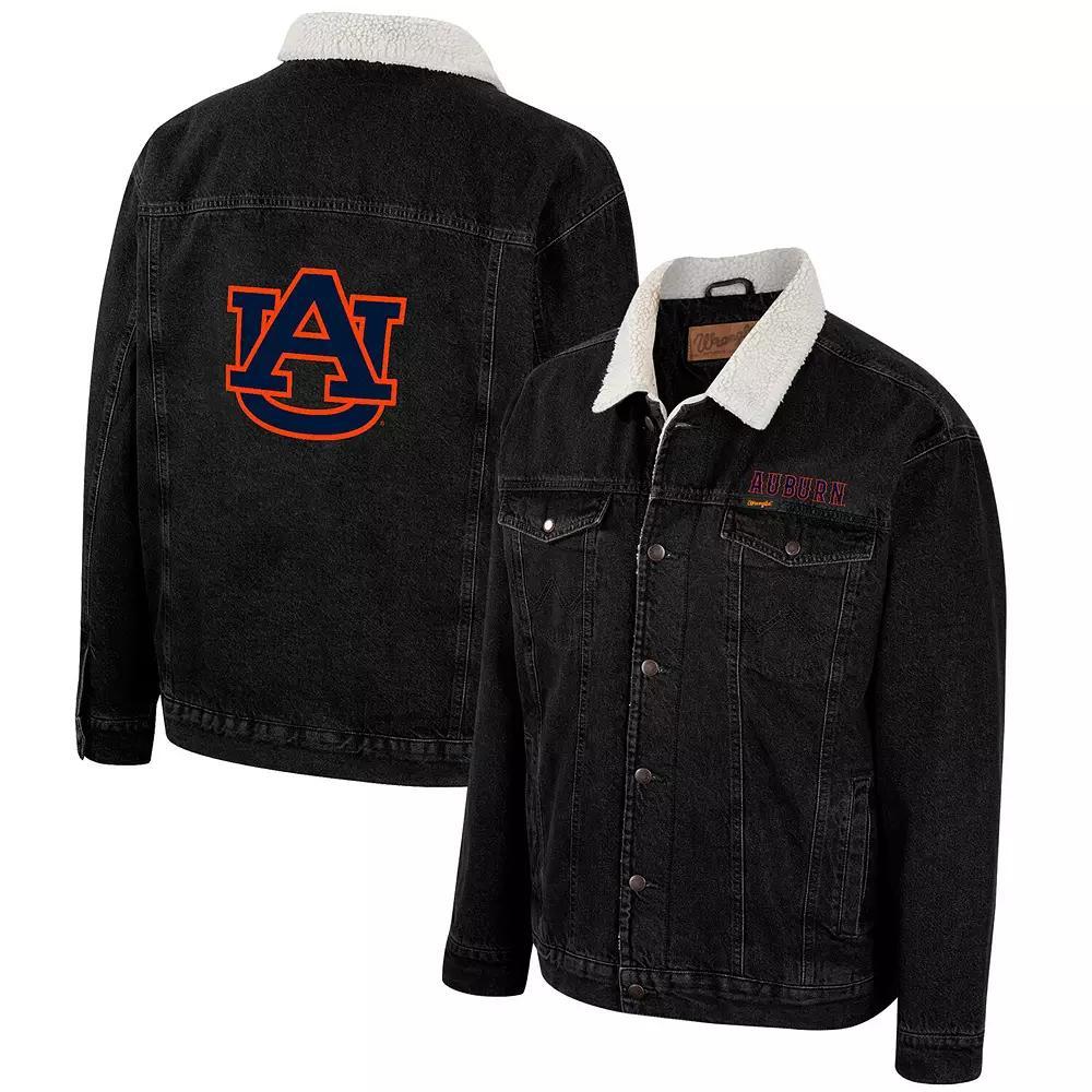 Men's Colosseum x Wrangler Charcoal Auburn Tigers Western Button-Up Denim Jacket, Size: 2XL Product Image