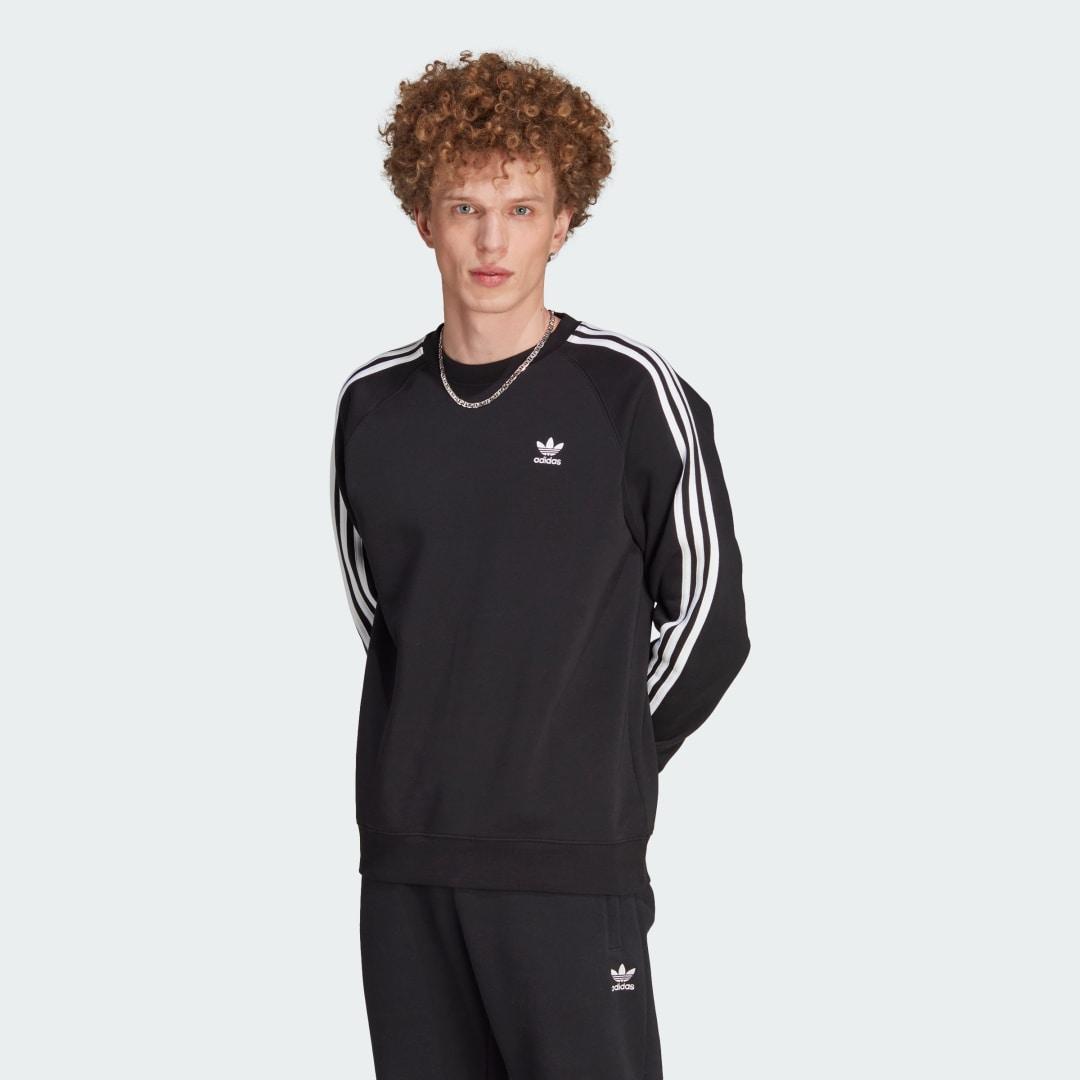 adidas Adicolor Classics 3-Stripes Crew Preloved Ruby XL Mens Product Image