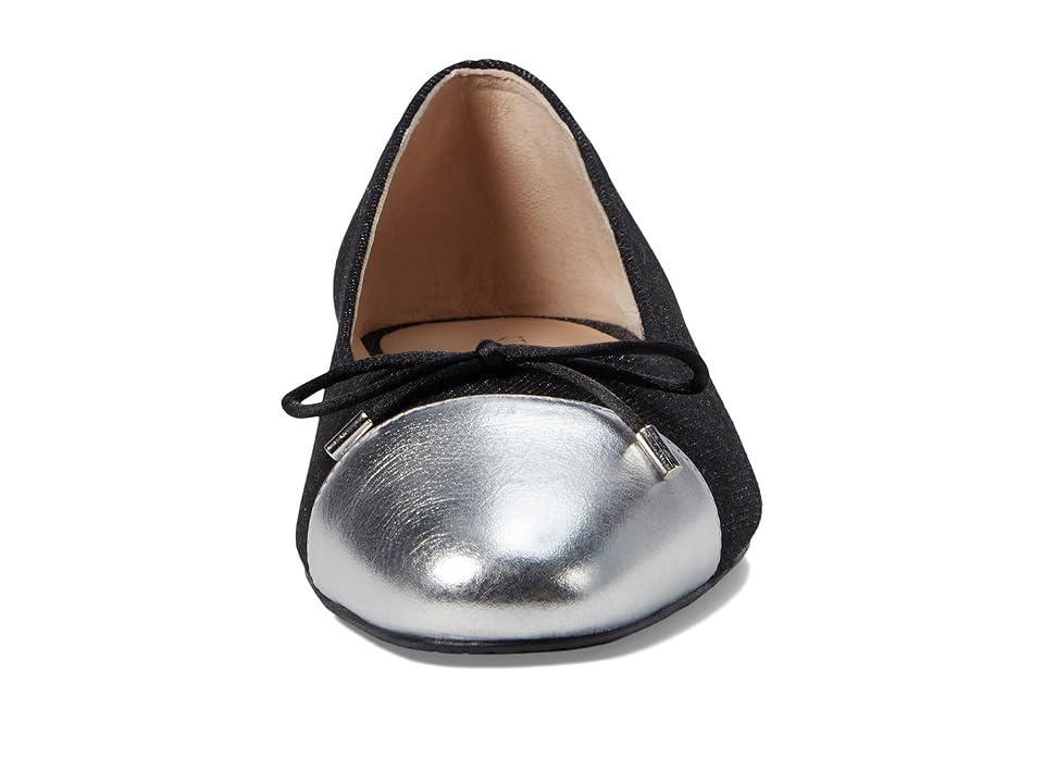 Womens Sleek Bow Denim Ballerina Flats Product Image