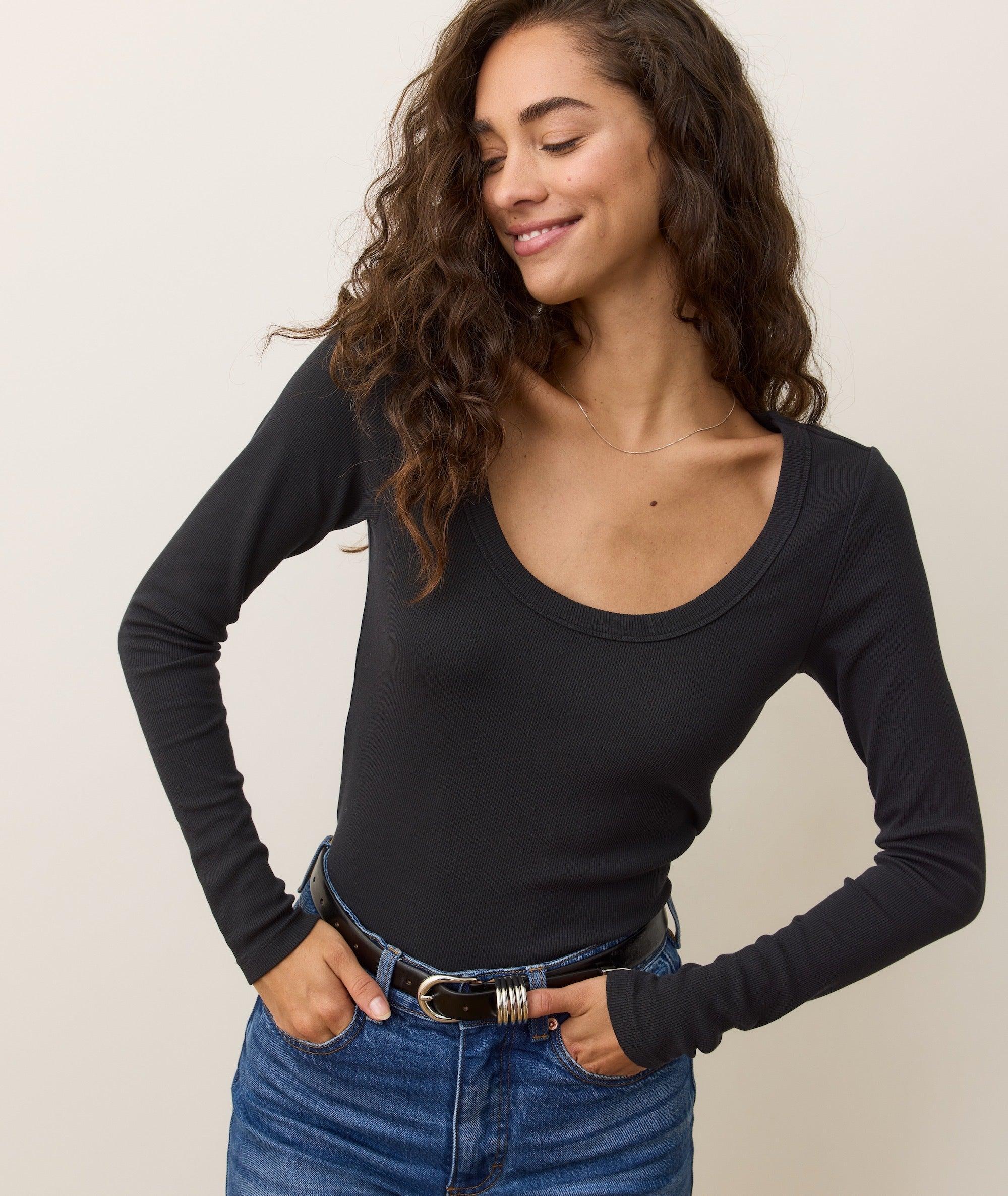 Lexi Rib Sun-In Longsleeve Scoop Tee Product Image