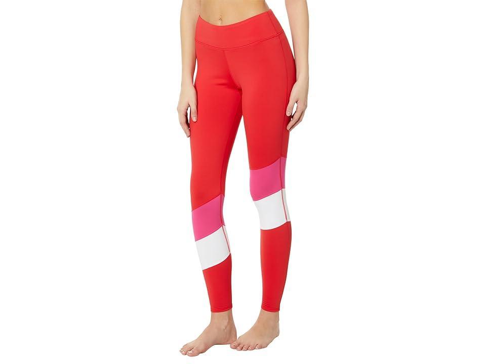 Hot Chillys Micro Elite Chamois Color-Block Tights Granite/White) Women's Clothing Product Image