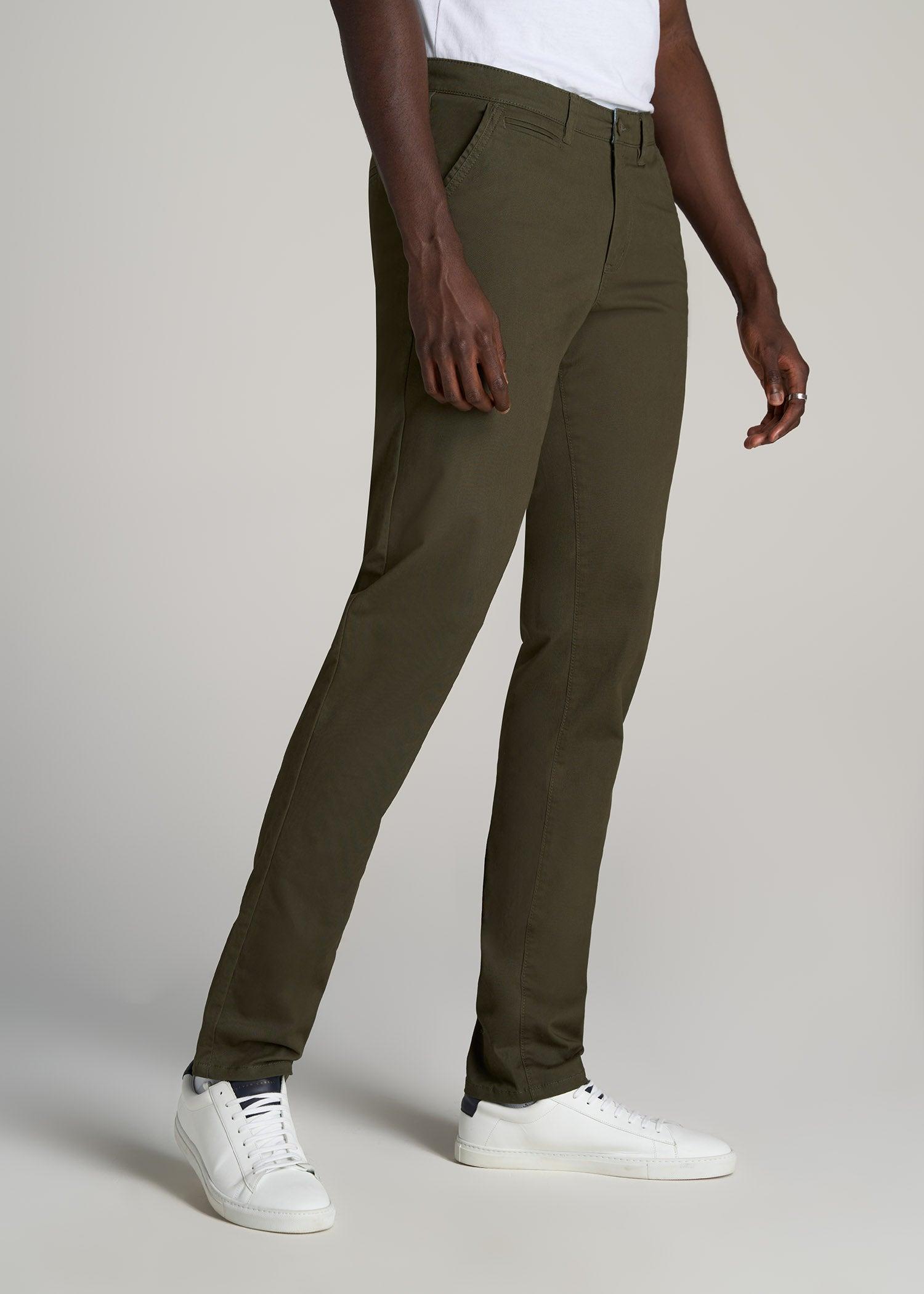Carman TAPERED Chinos for Tall Men in Russet Brown Product Image