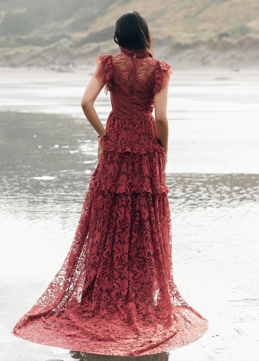 Allegra Impact Dress in Marsala Female Product Image