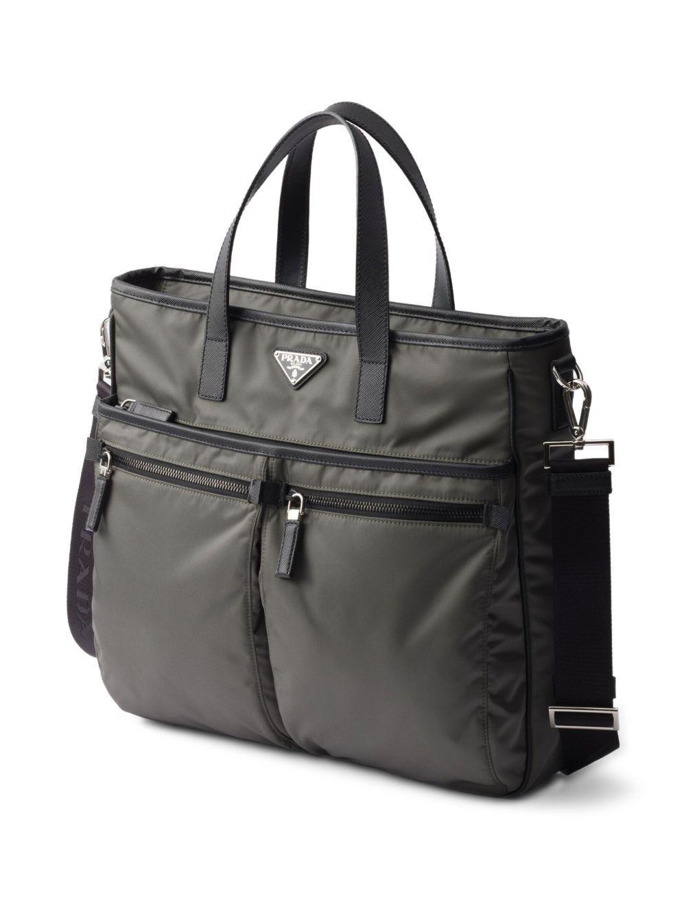 Re-Nylon pocket-detail tote bag Product Image