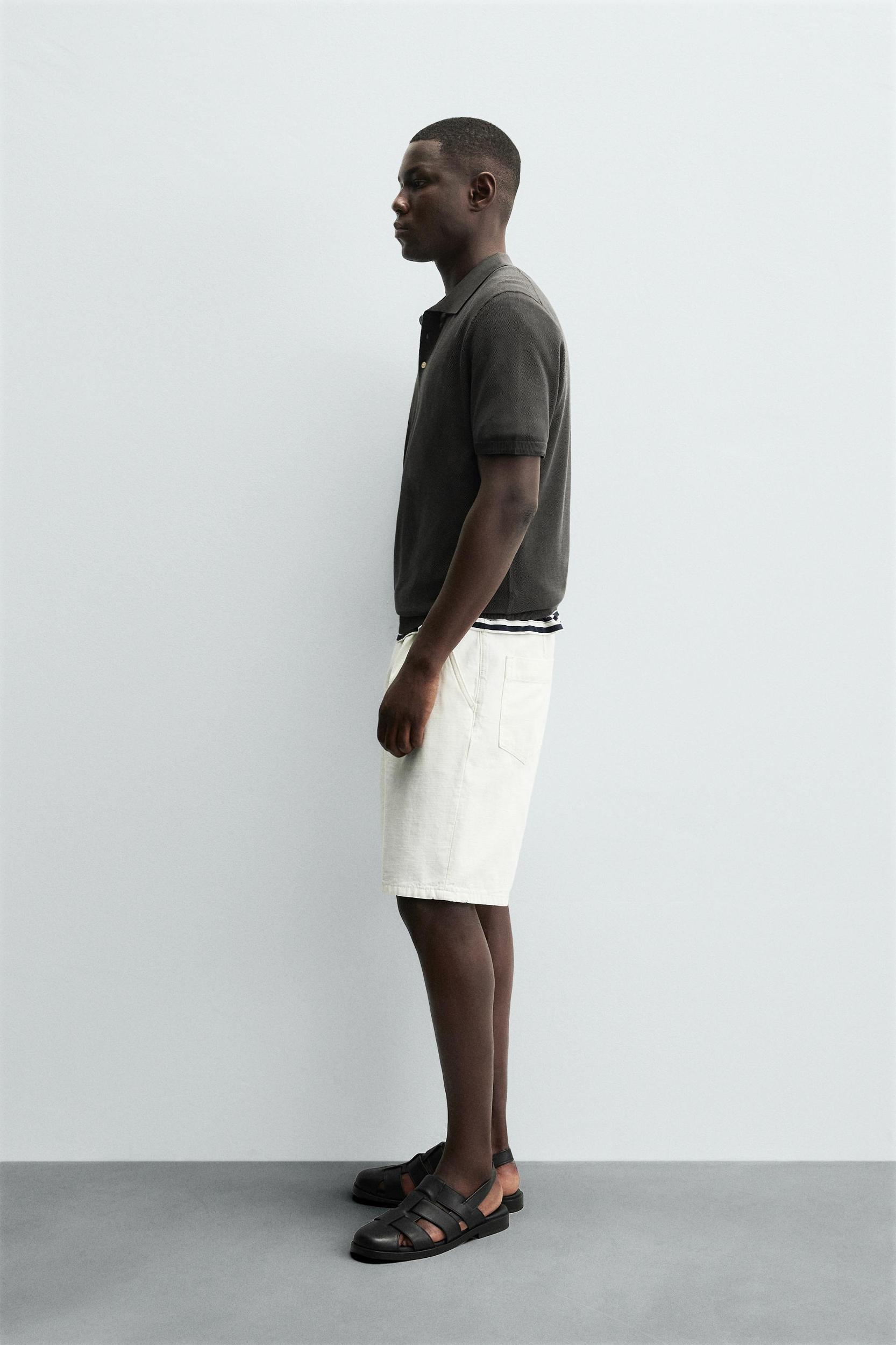 TEXTURED KNIT POLO SHIRT Product Image