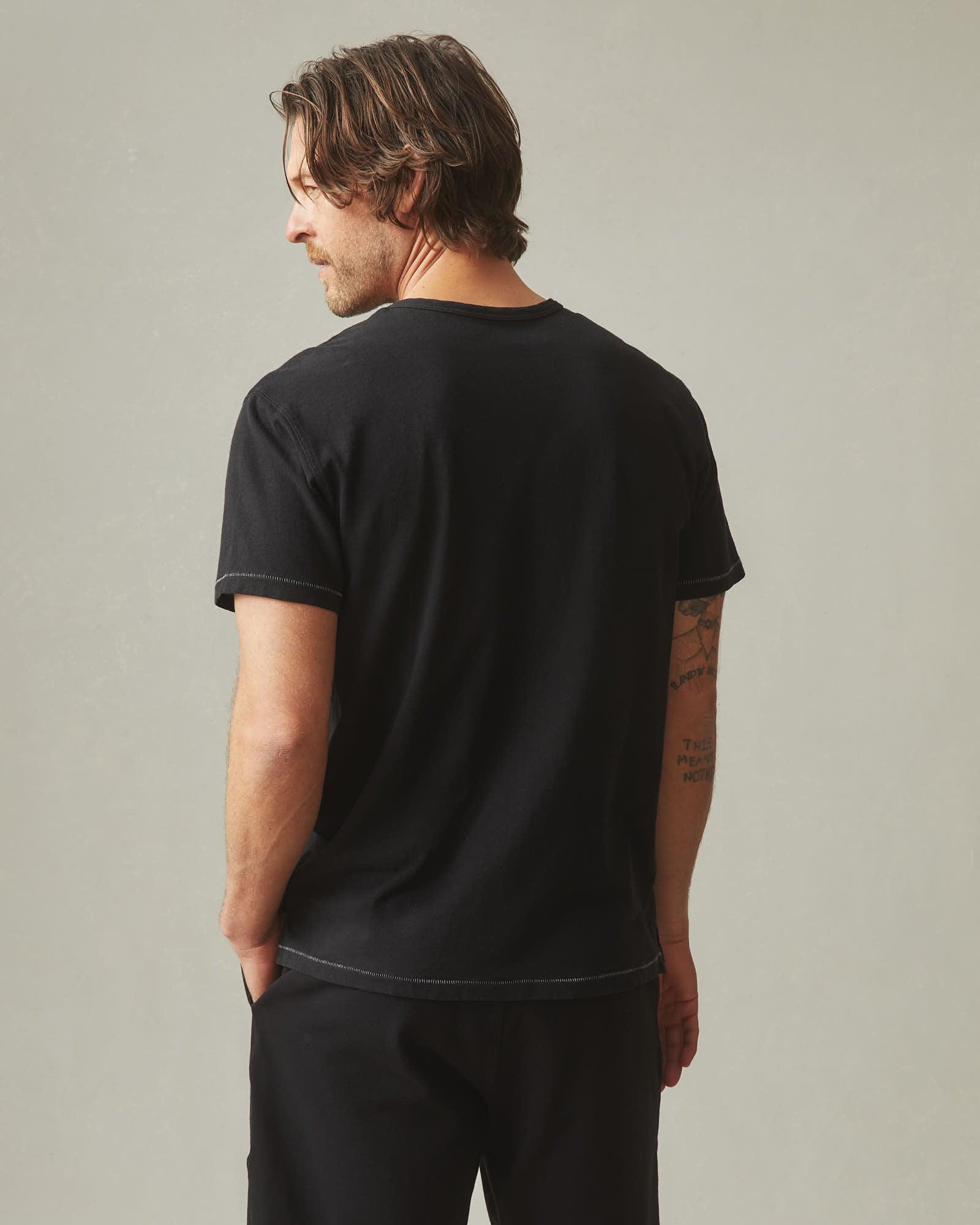 Men's Hemp Jersey Crew Tee - Black Product Image