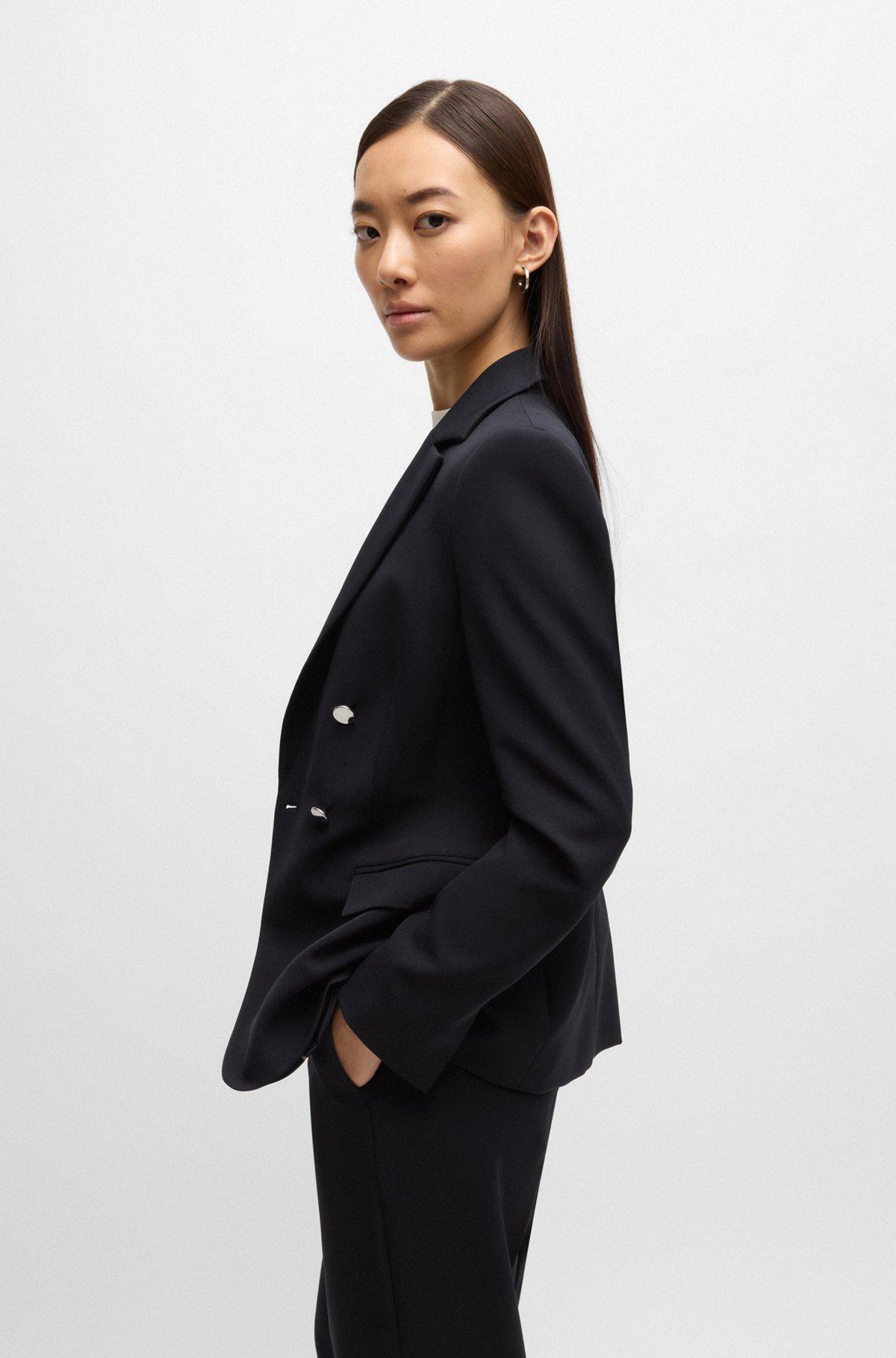 Slim-fit jacket with double-breasted closure Product Image