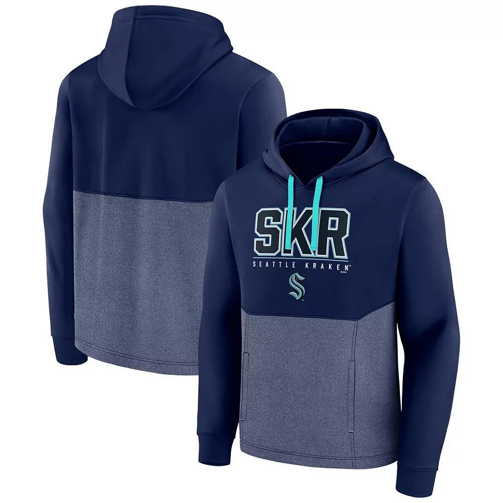 Men's Fanatics Branded Deep Sea Blue Seattle Kraken Successful Tri-Blend Pullover Hoodie, Size: XL, Krk Blue Product Image