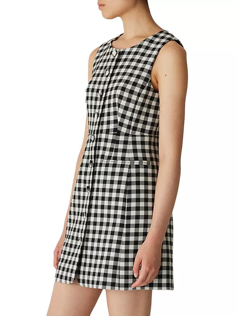 Phillipa Check Button-Front Minidress Product Image