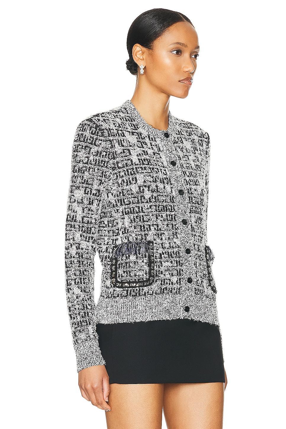 Givenchy Chain Front Pocket Cardigan in Black & White - Black,White. Size S (also in L). Product Image