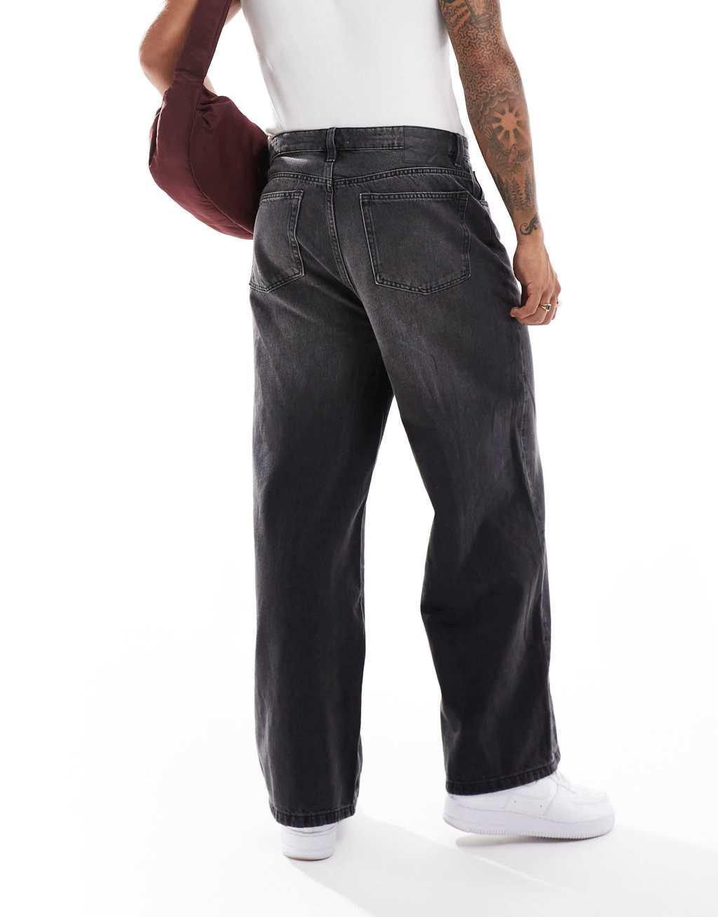 Cotton On super baggy jeans in washed black Product Image