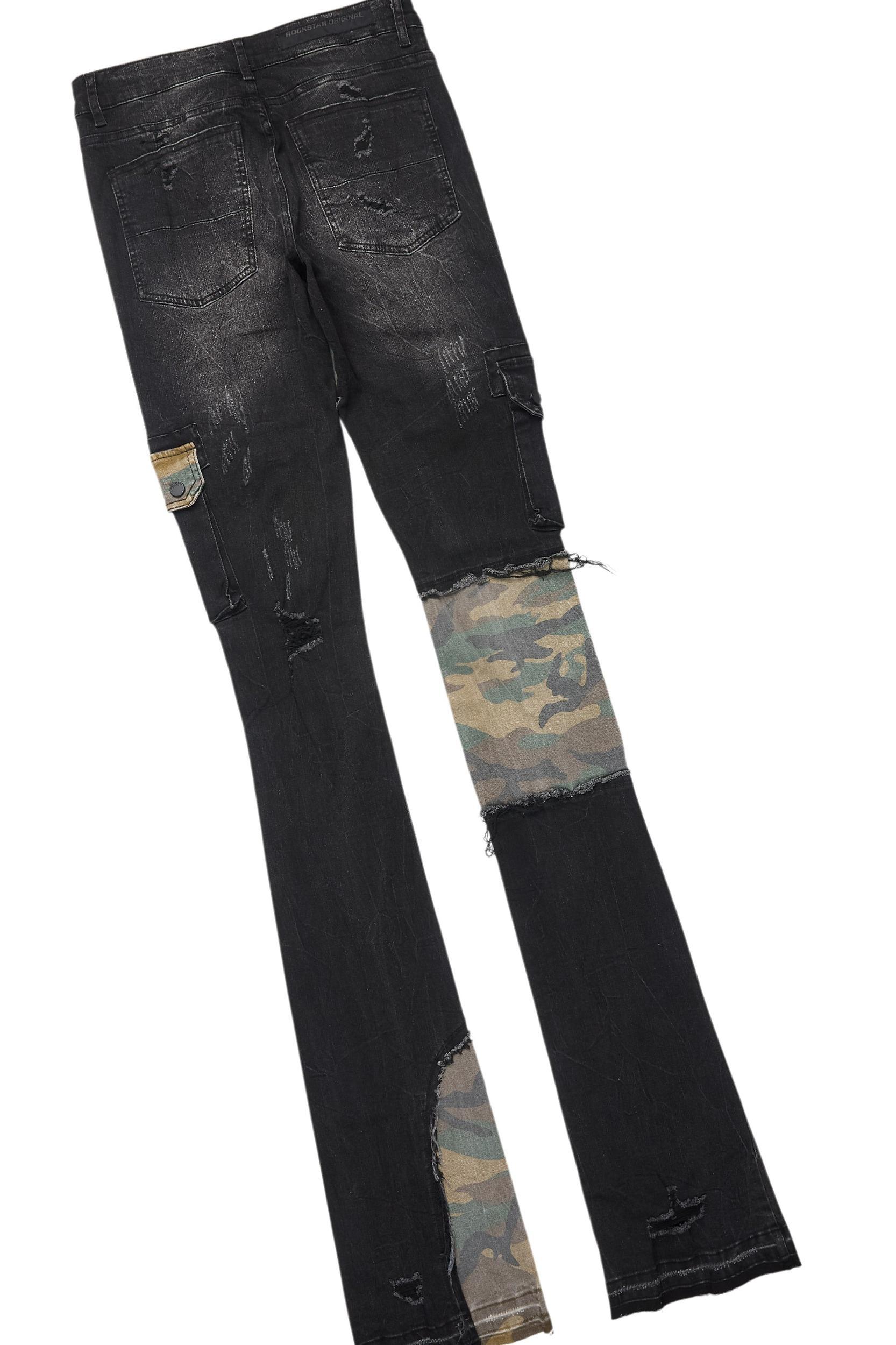Beno Black T-Shirt/Super Stacked Flare Jean Bundle Male Product Image