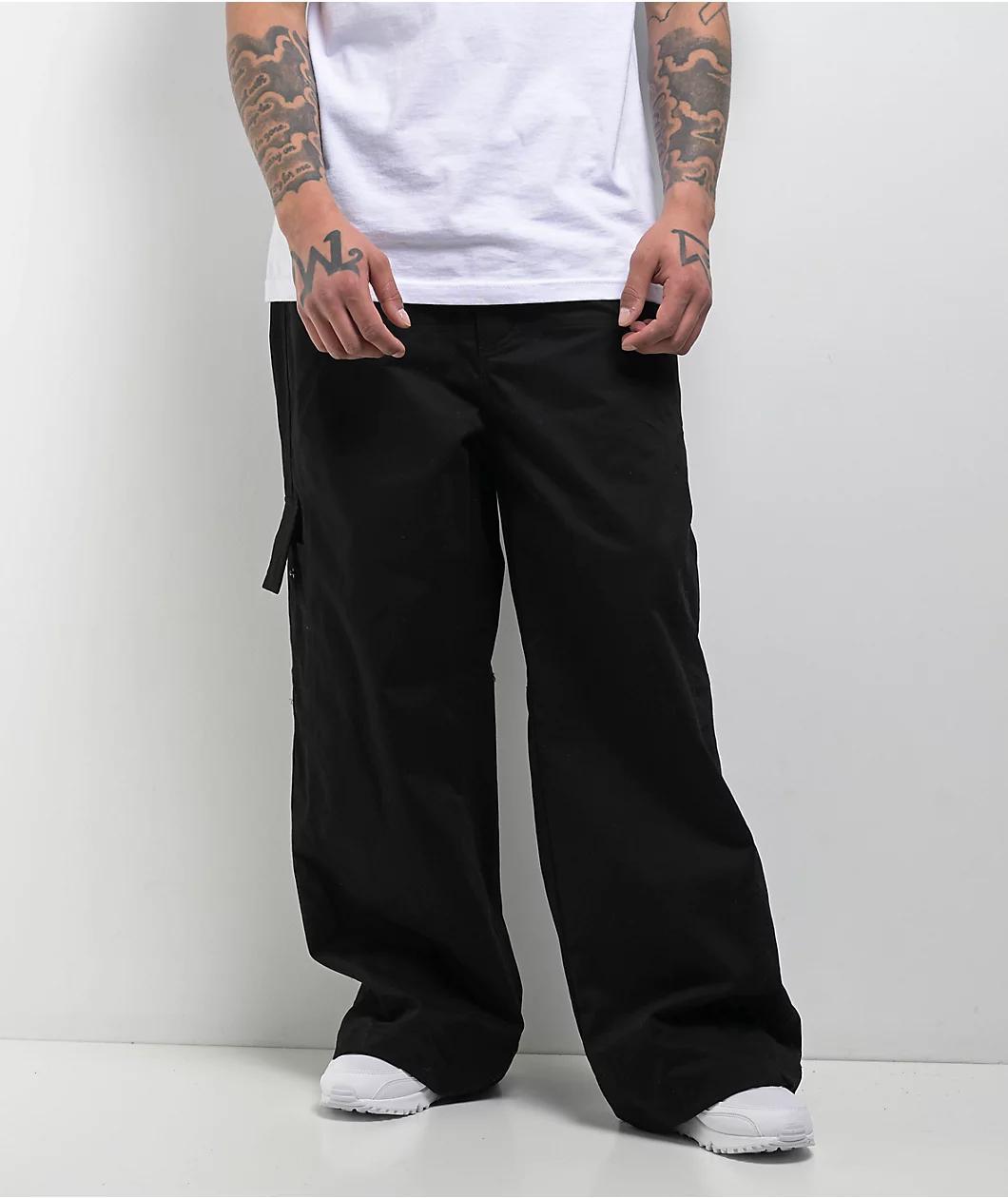 American Stitch Boxer Black Baggy Cargo Pants Product Image
