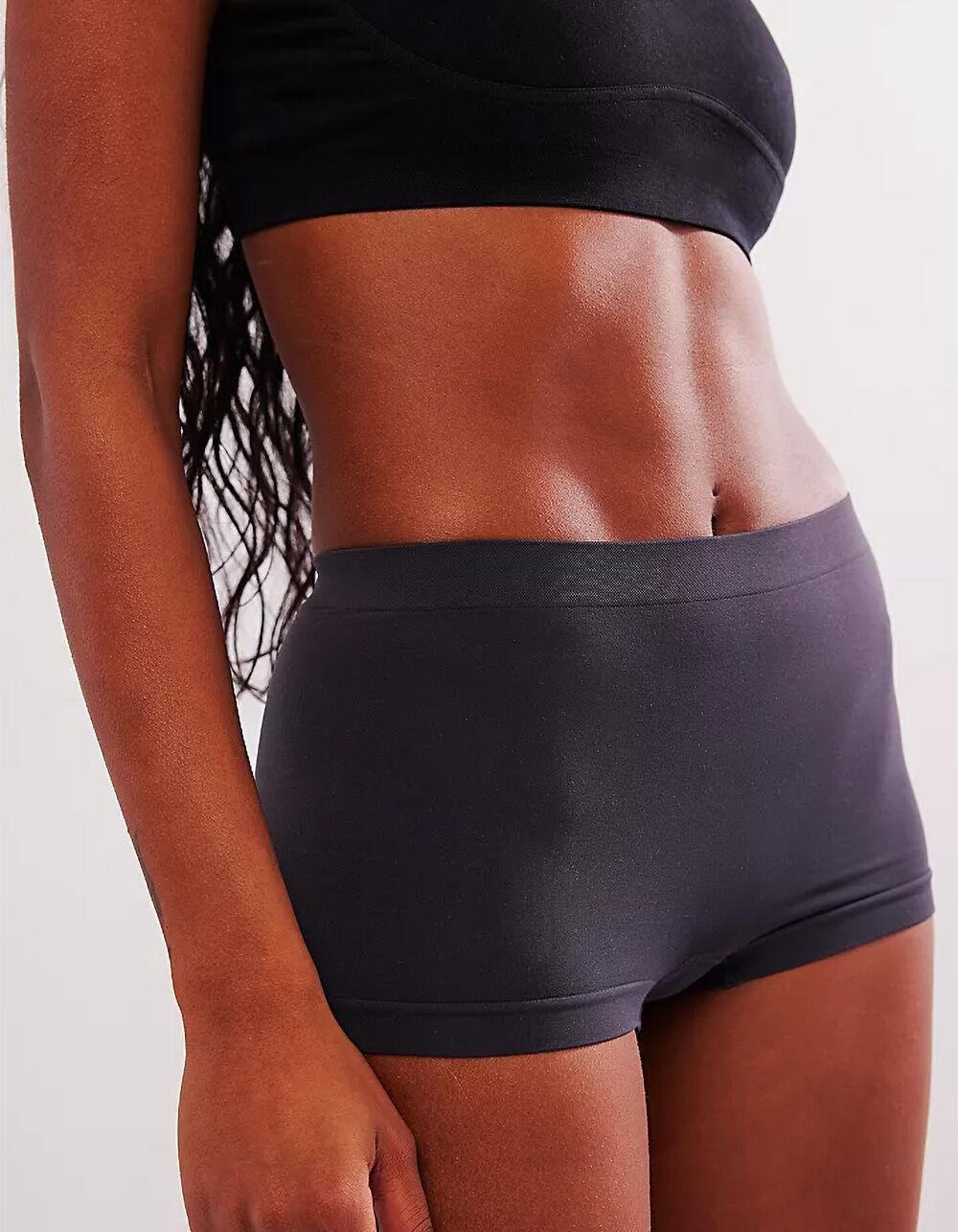 FREE PEOPLE Ultimately Soft Womens Boyshort Briefs - BLACK Product Image