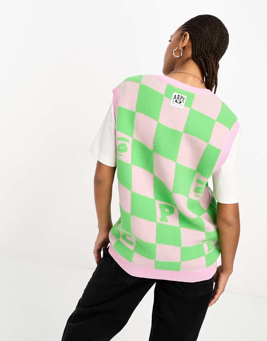 Aape By A Bathing Ape college knitted vest Product Image