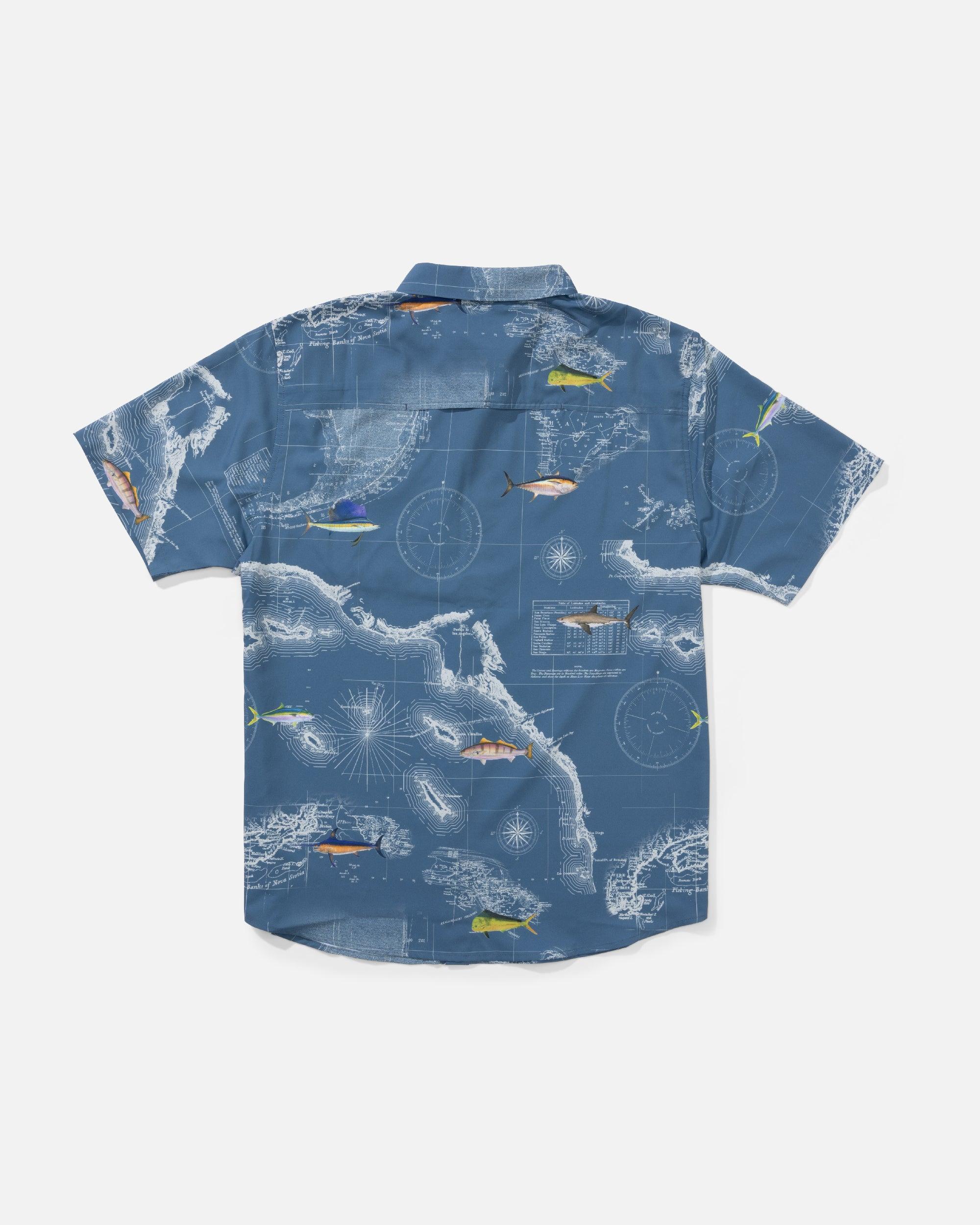 Flagship UV Button Up - Channel Blue Male Product Image