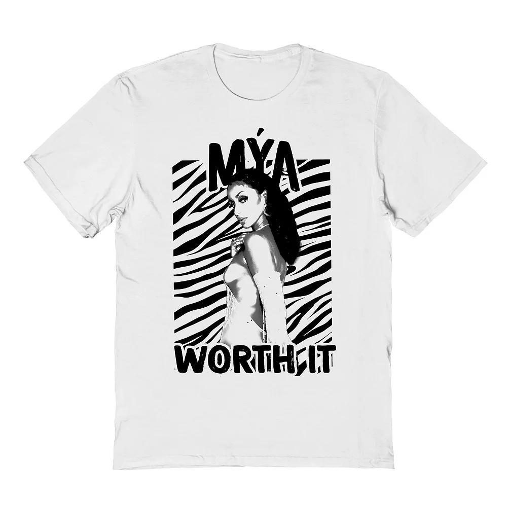 Men's Worth It Zebra Print Graphic Tee, Size: Medium, White Product Image