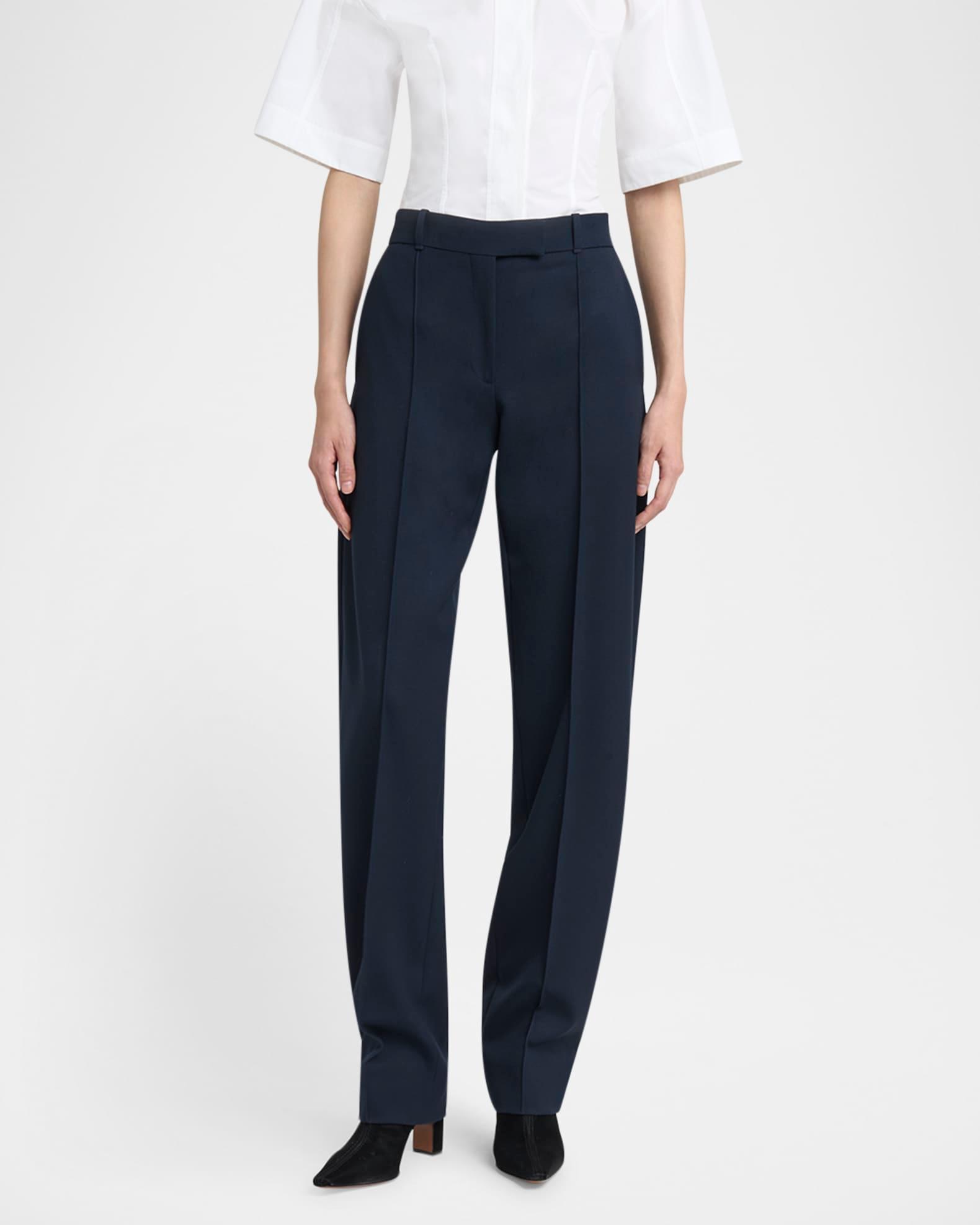 Tailored Straight-Leg Trousers Product Image