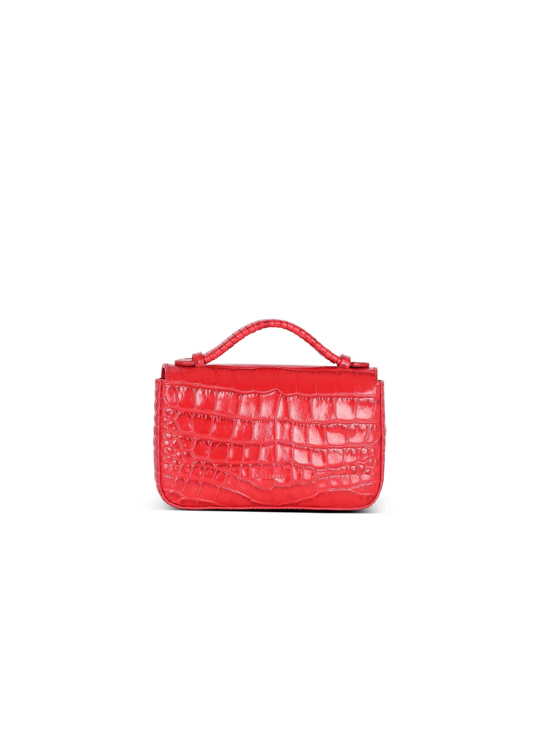 B-Buzz mini bag in crocodile-print leather Product Image