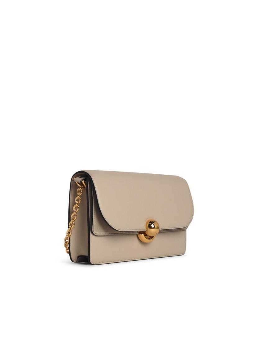 FURLA Ivory Leather Shoulder Strap In Neutrals Product Image