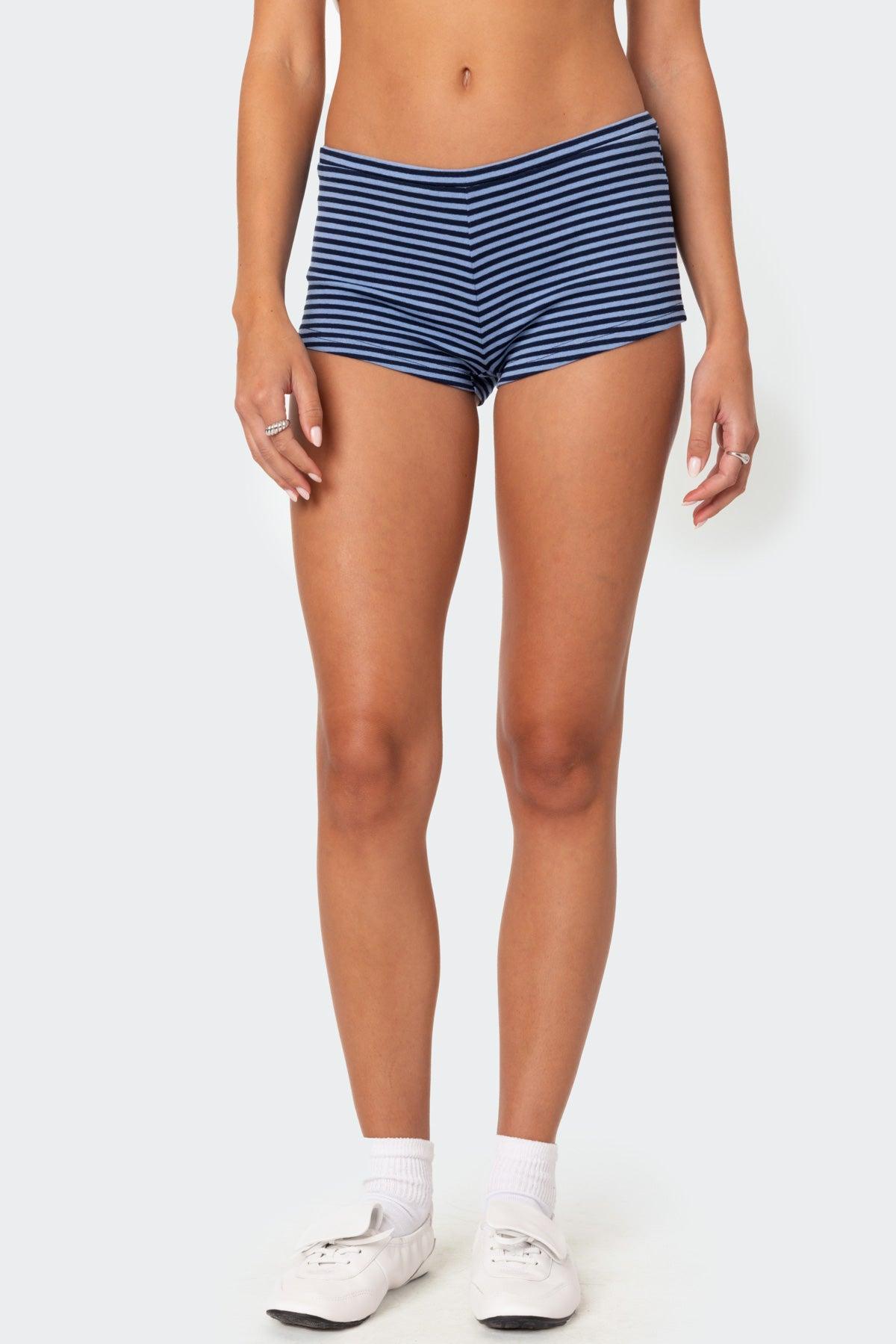 Levia Striped Micro Shorts Product Image
