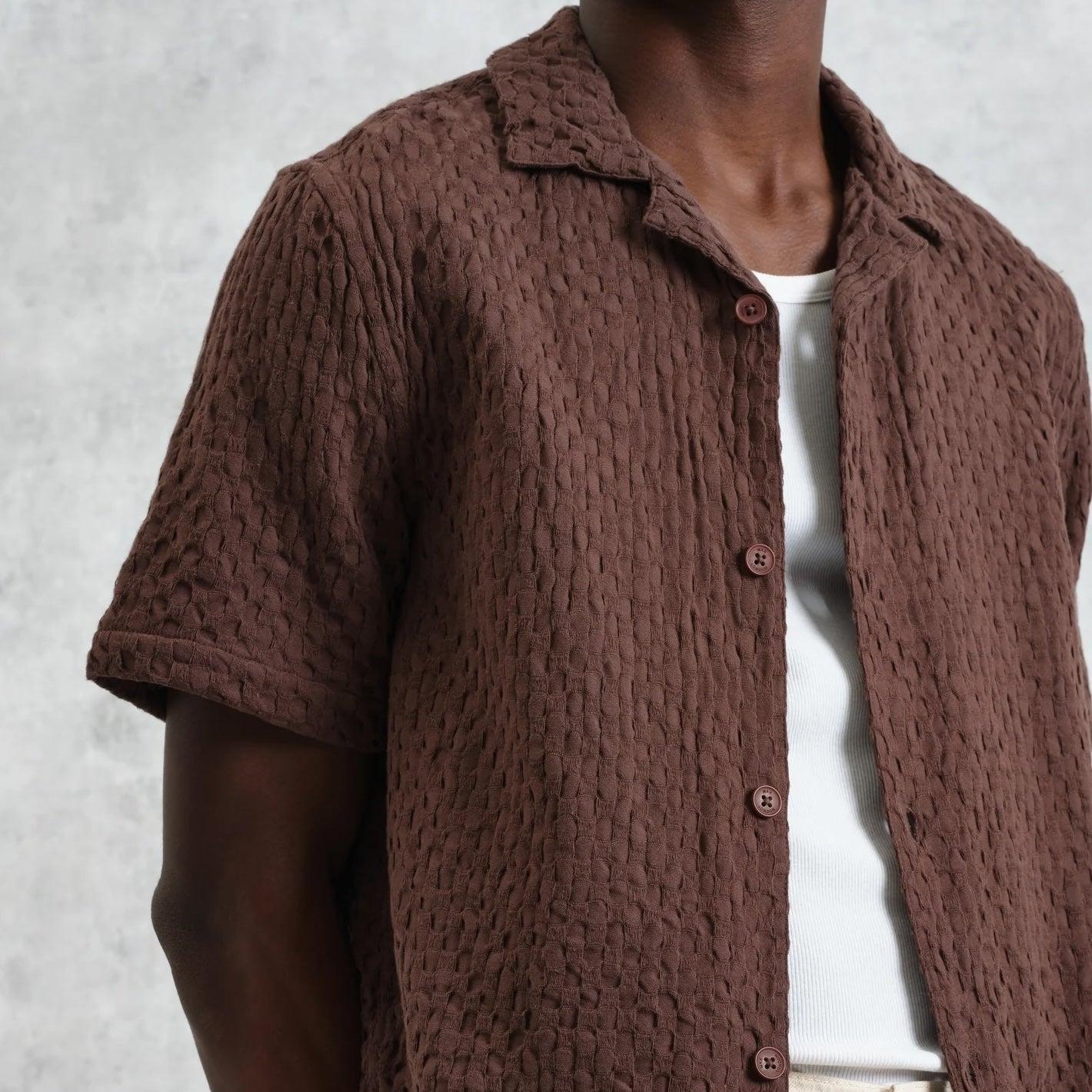 Box Dobby Lido Shirt - Brown Product Image