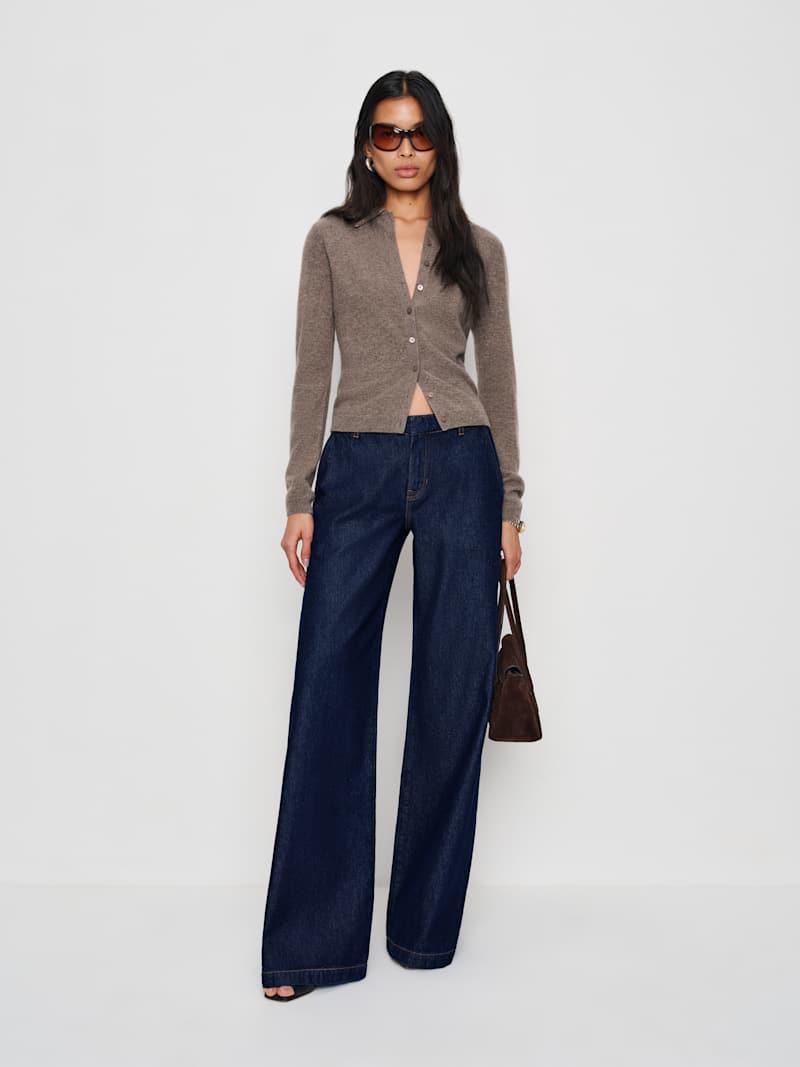 Florentina Cashmere Collared Cardigan Product Image