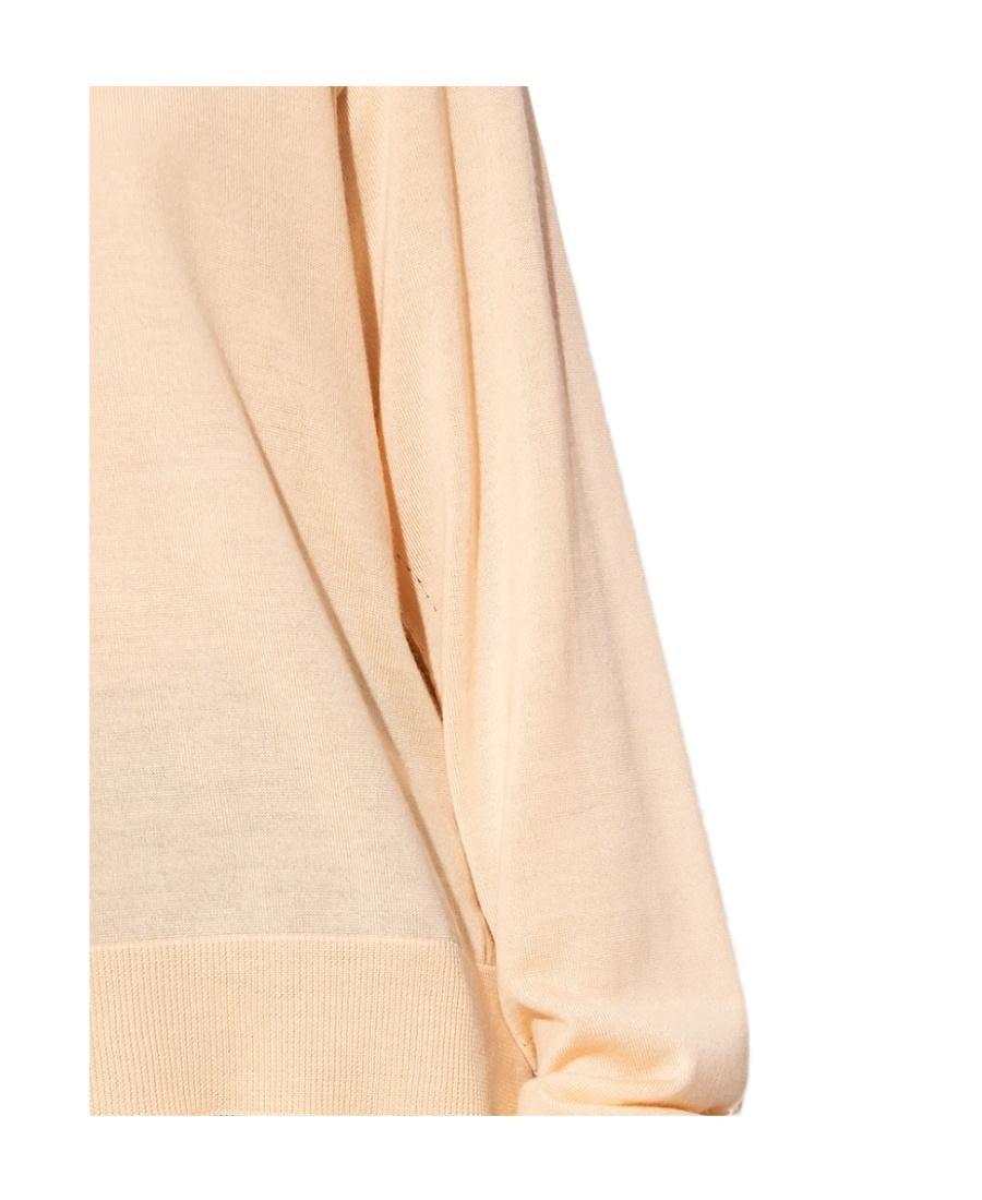JIL SANDER Crew-neck Knit Jumper In Nude Product Image