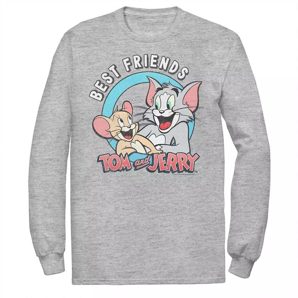 Mens Tom And Jerry Best Friends Portrait Tee, Men's, Size: Medium, Athletic Grey Product Image