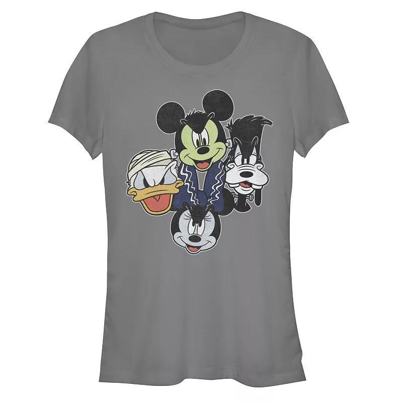 Disney's Mickey and Friends Juniors' Halloween Heads Graphic Tee, Women's, Size: Large, Grey Product Image