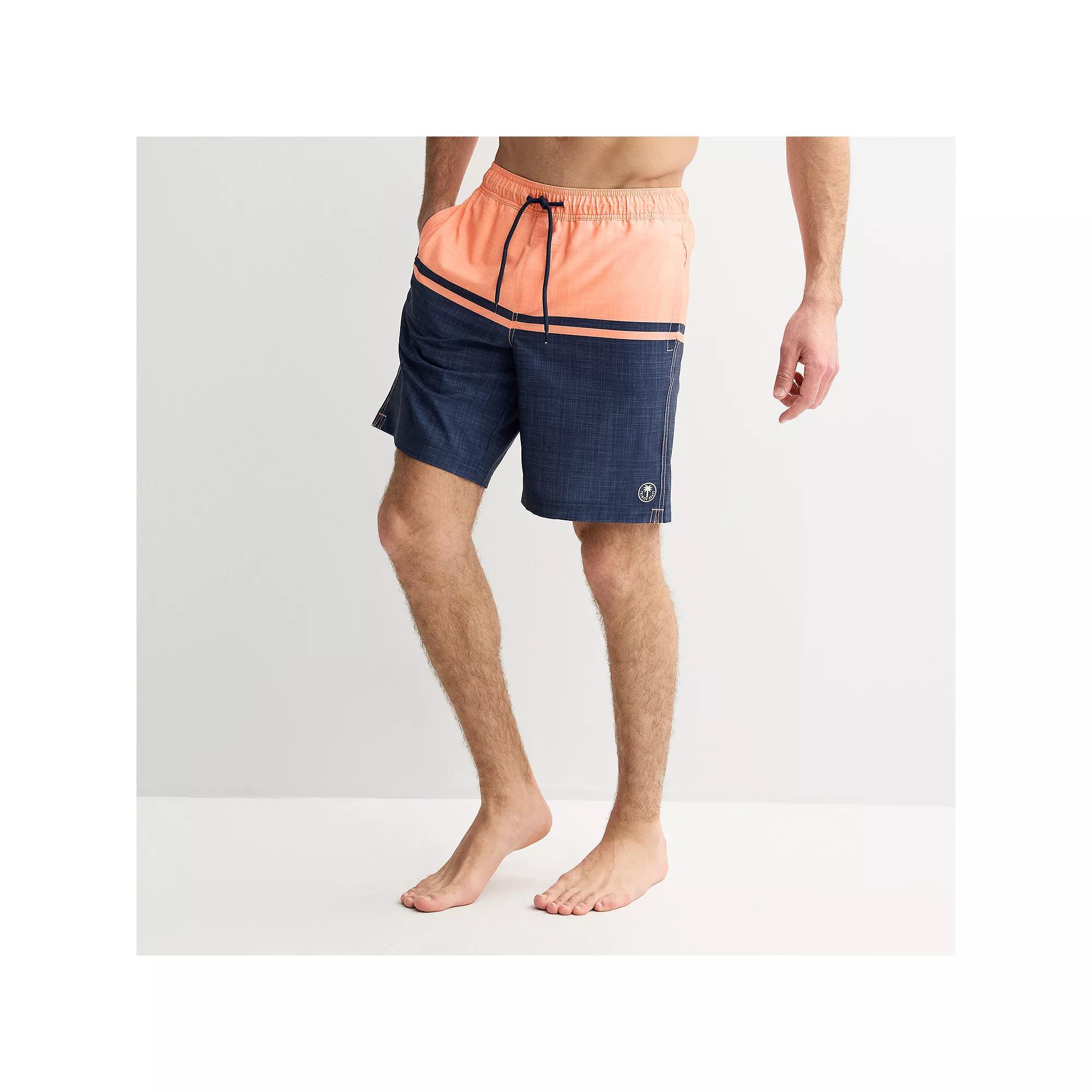 Men's Trinity Coast 9" Colorblock Swim Trunks, Size: Small 9 INCH, Pink Product Image