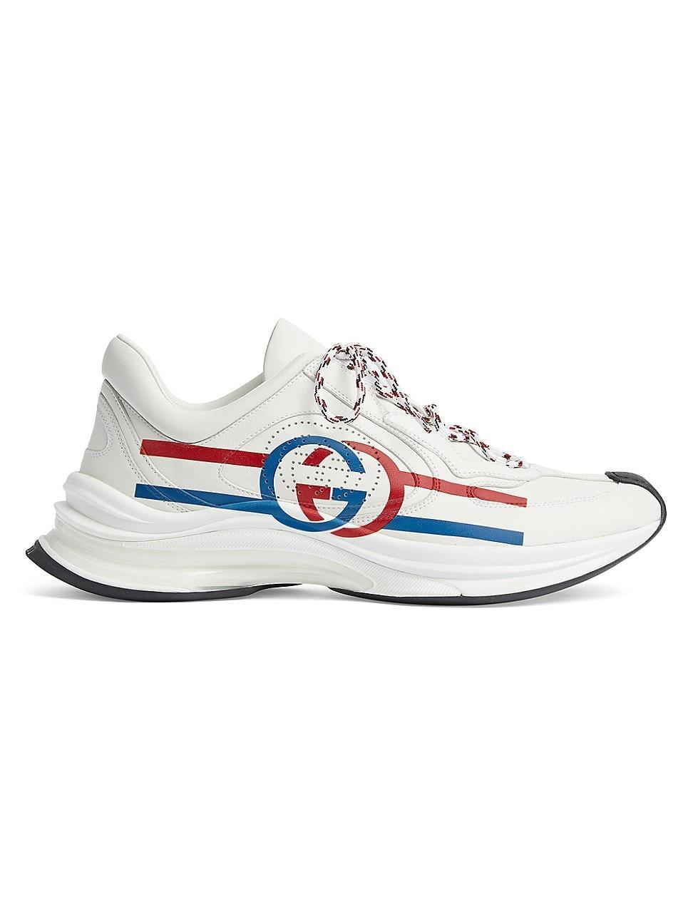 Mens Gucci Run Leather Fashion Sneakers Product Image
