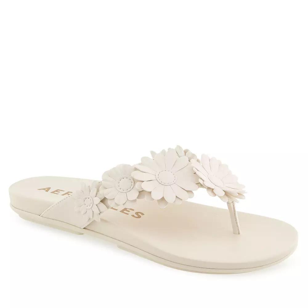 Aerosoles 3D Floral Overlay Women's Sandals, Size: 6 Medium, Eggnog Product Image