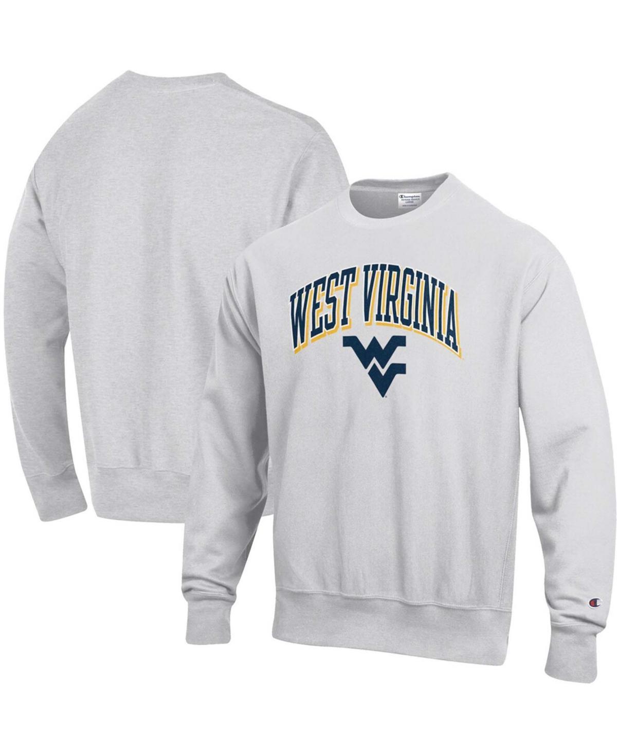 Mens Champion Gray West Virginia Mountaineers Arch Over Logo Reverse Weave Pullover Sweatshirt Product Image