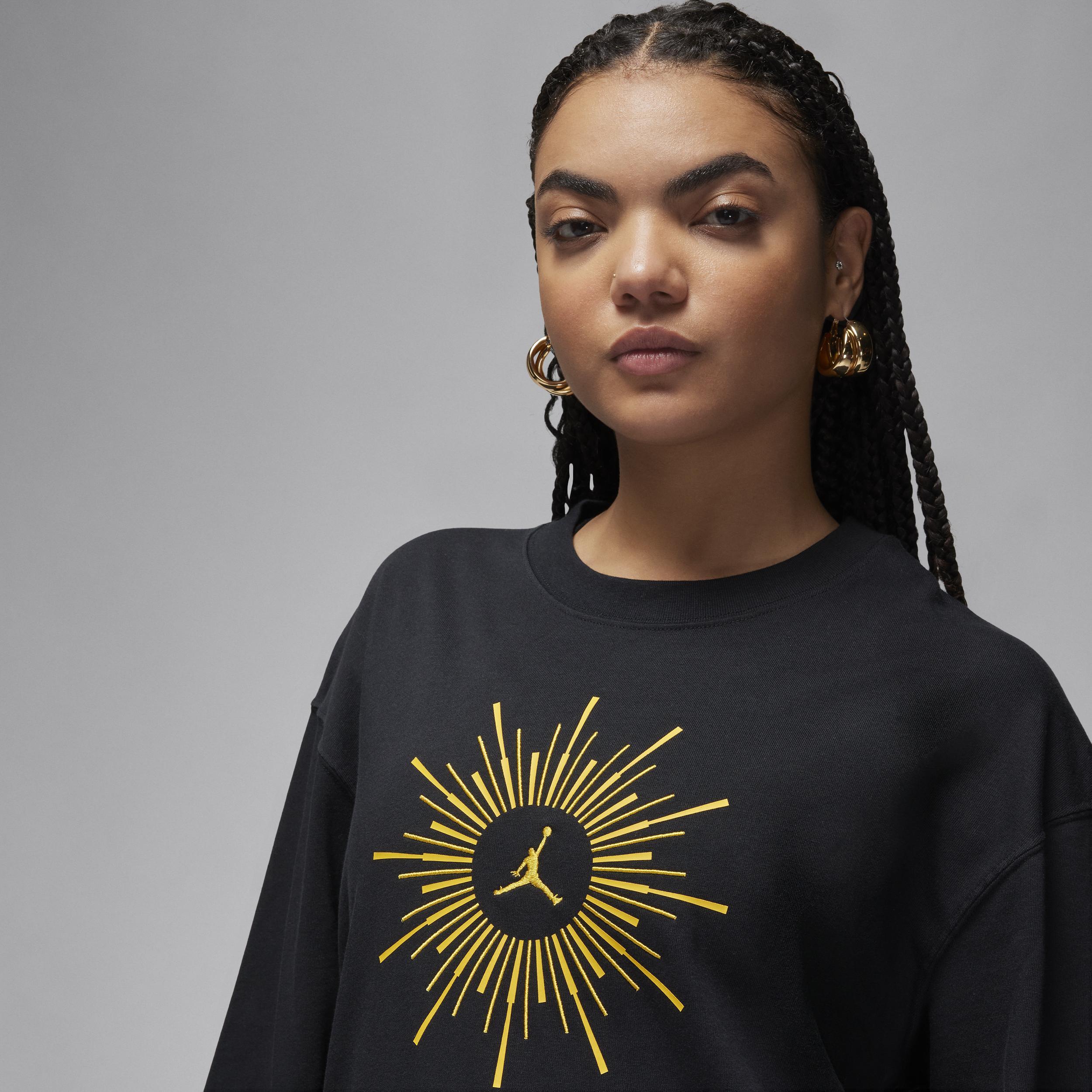 Jordan Womens Flight Optimism LS Tee - Black/Yellow Ochre Product Image