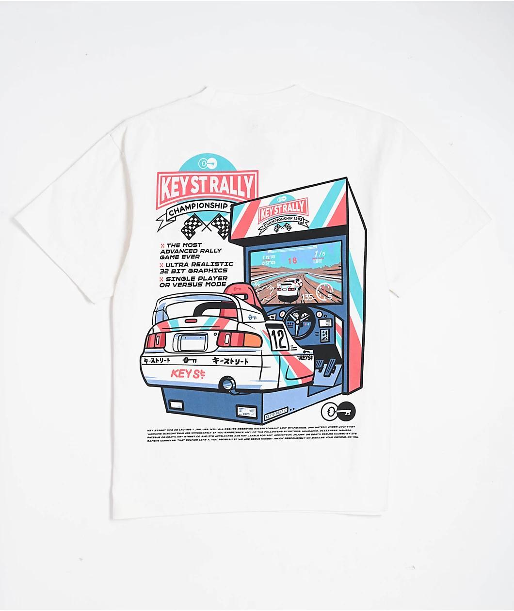 Key Street Arcade White T-Shirt Product Image
