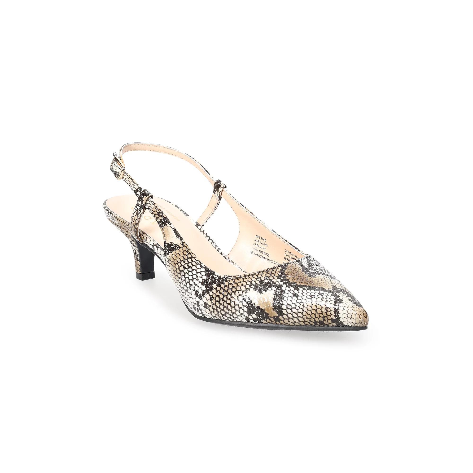 Apt. 9® Keerah Women's Slingback Kitten Heels, Size: 7, Multi Product Image