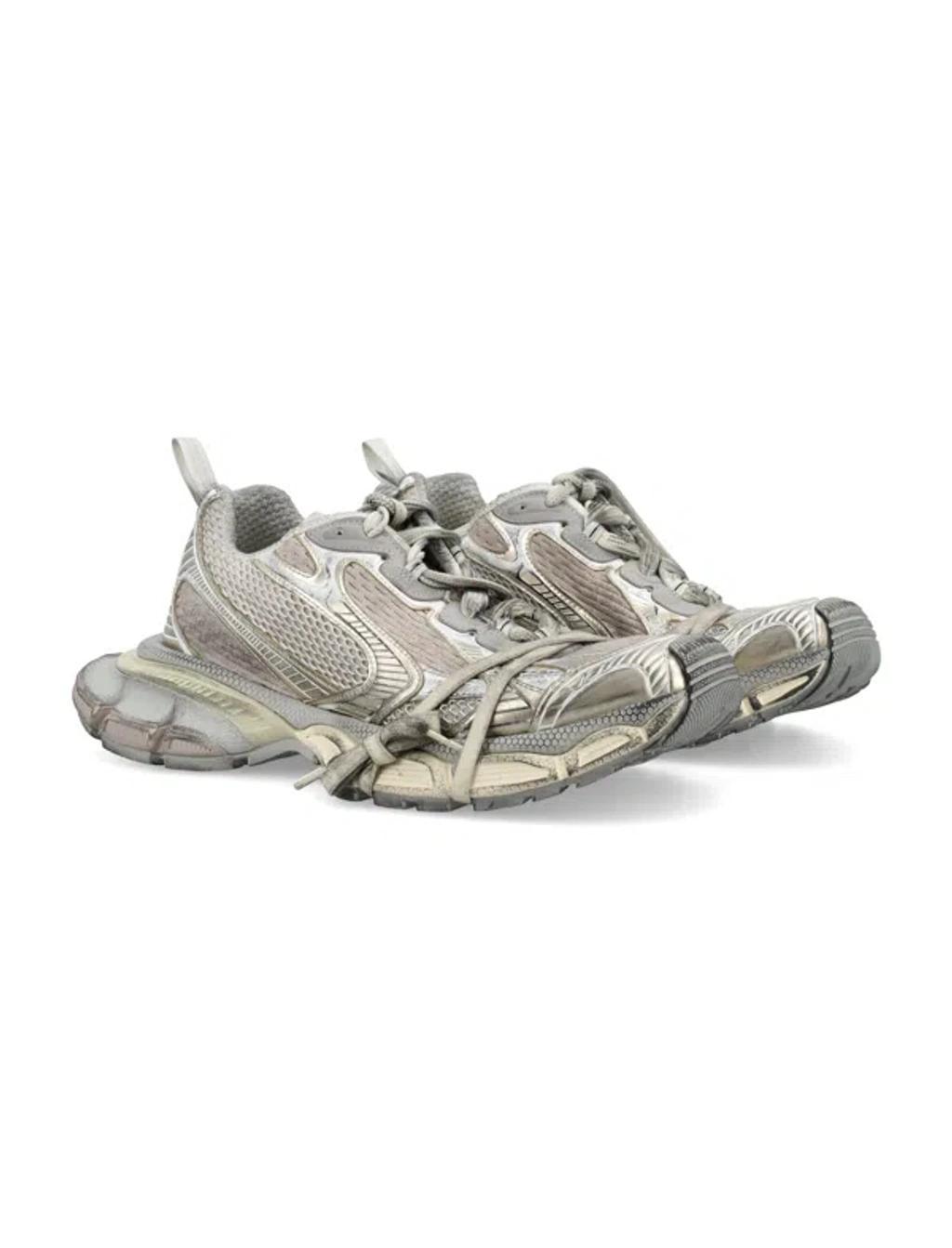 BALENCIAGA Mens Cream Comb 3xl Logo-embossed Mesh Low-top Trainers Product Image