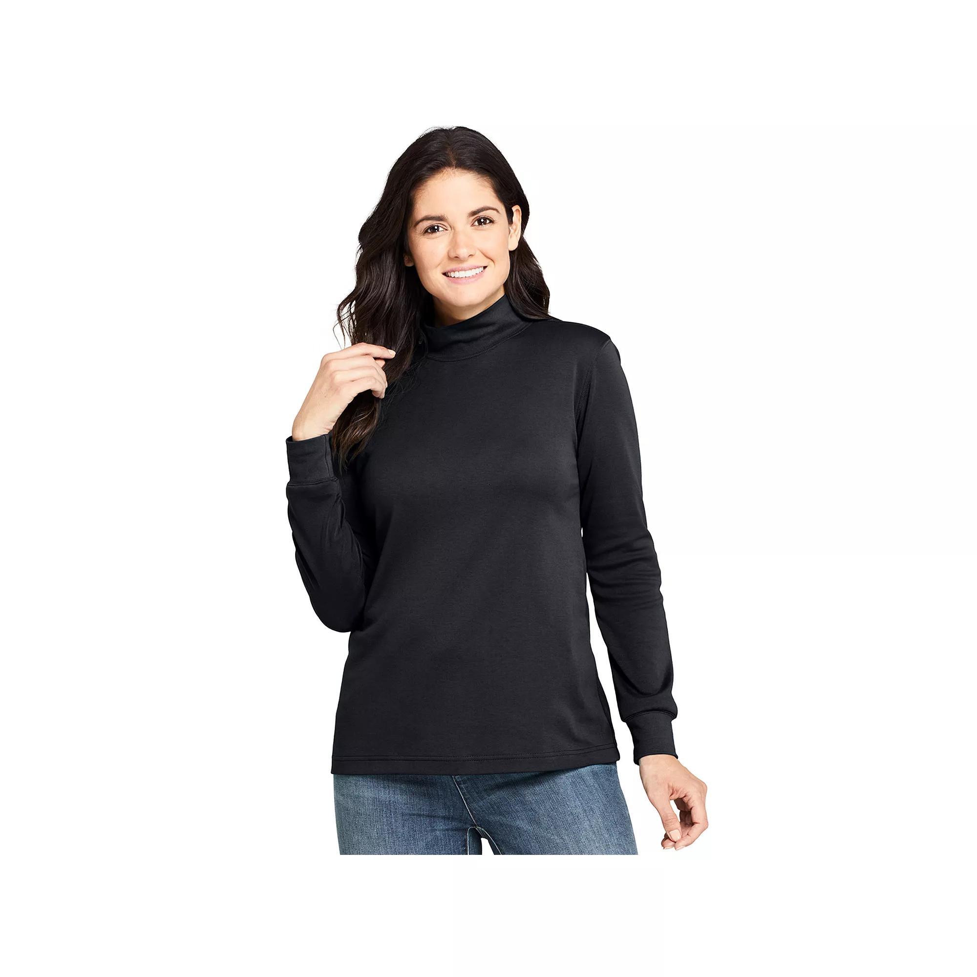 Womens Lands End Relaxed Mockneck Top Product Image
