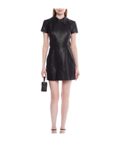 MSGM Short Sleeve Dress In Black Product Image