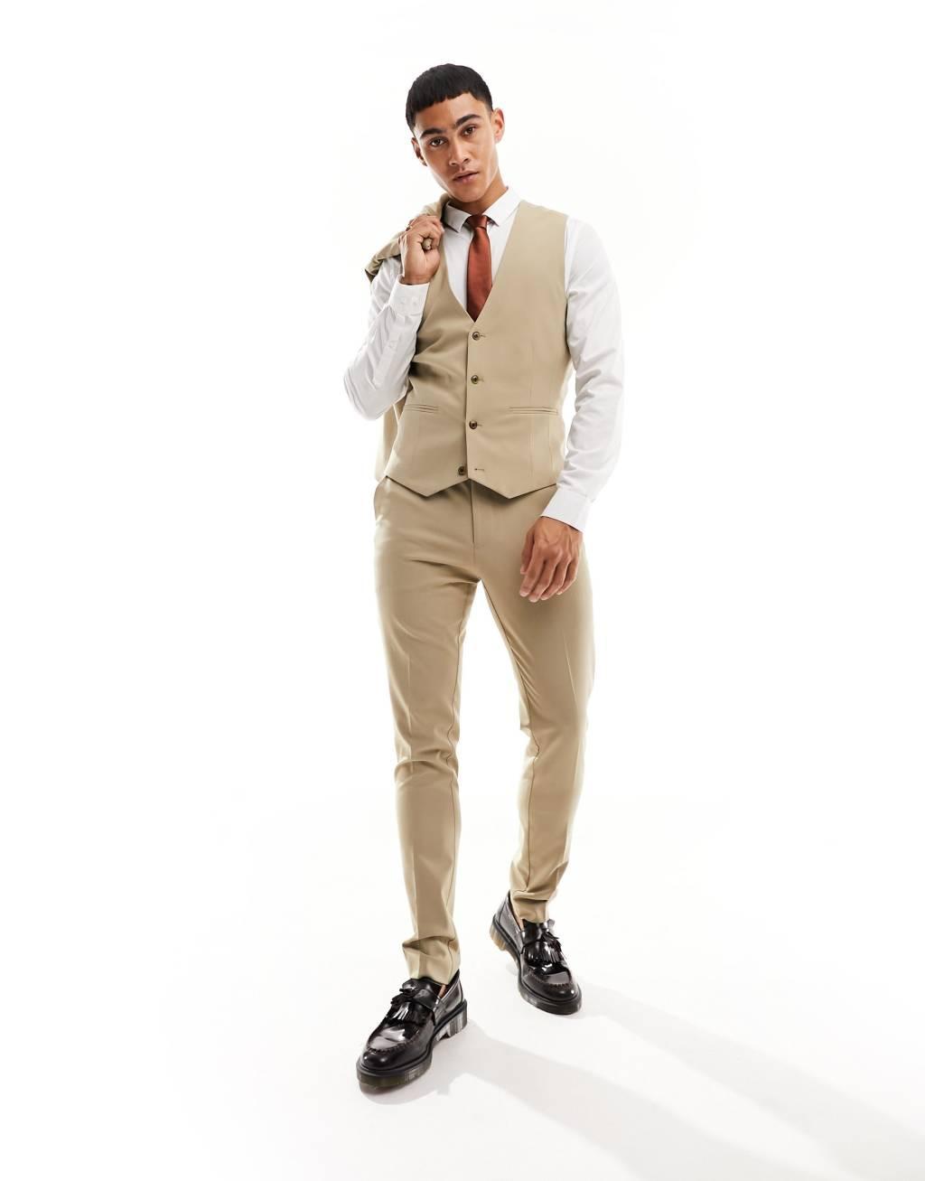 ASOS DESIGN skinny suit vest Product Image