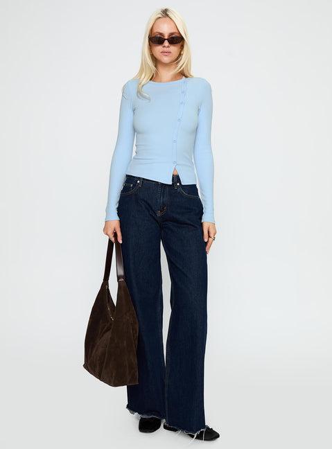 Passoni Long Sleeve Top Blue Product Image